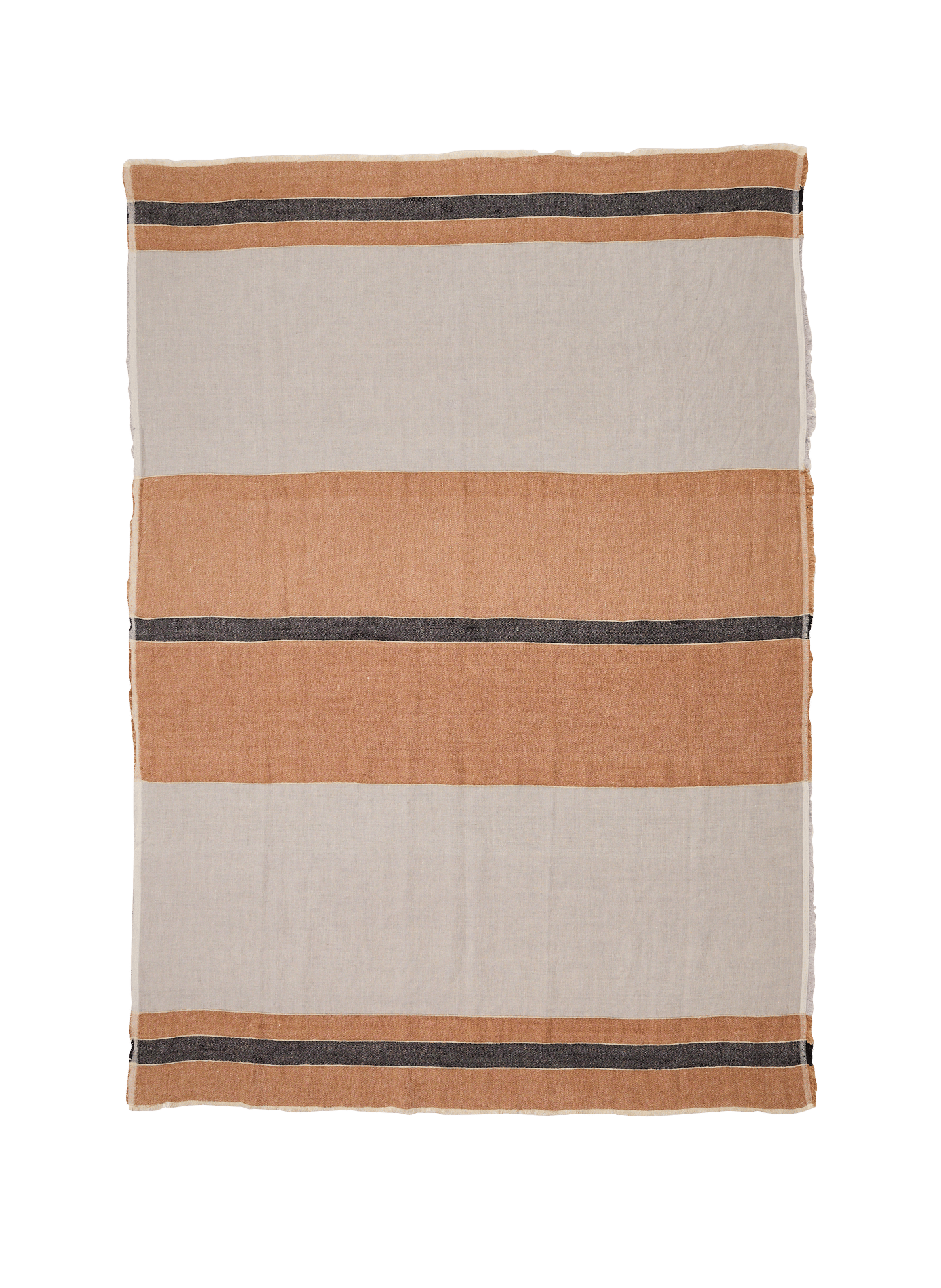 Linen plaid AU PRINTEMPS PARIS Brown
