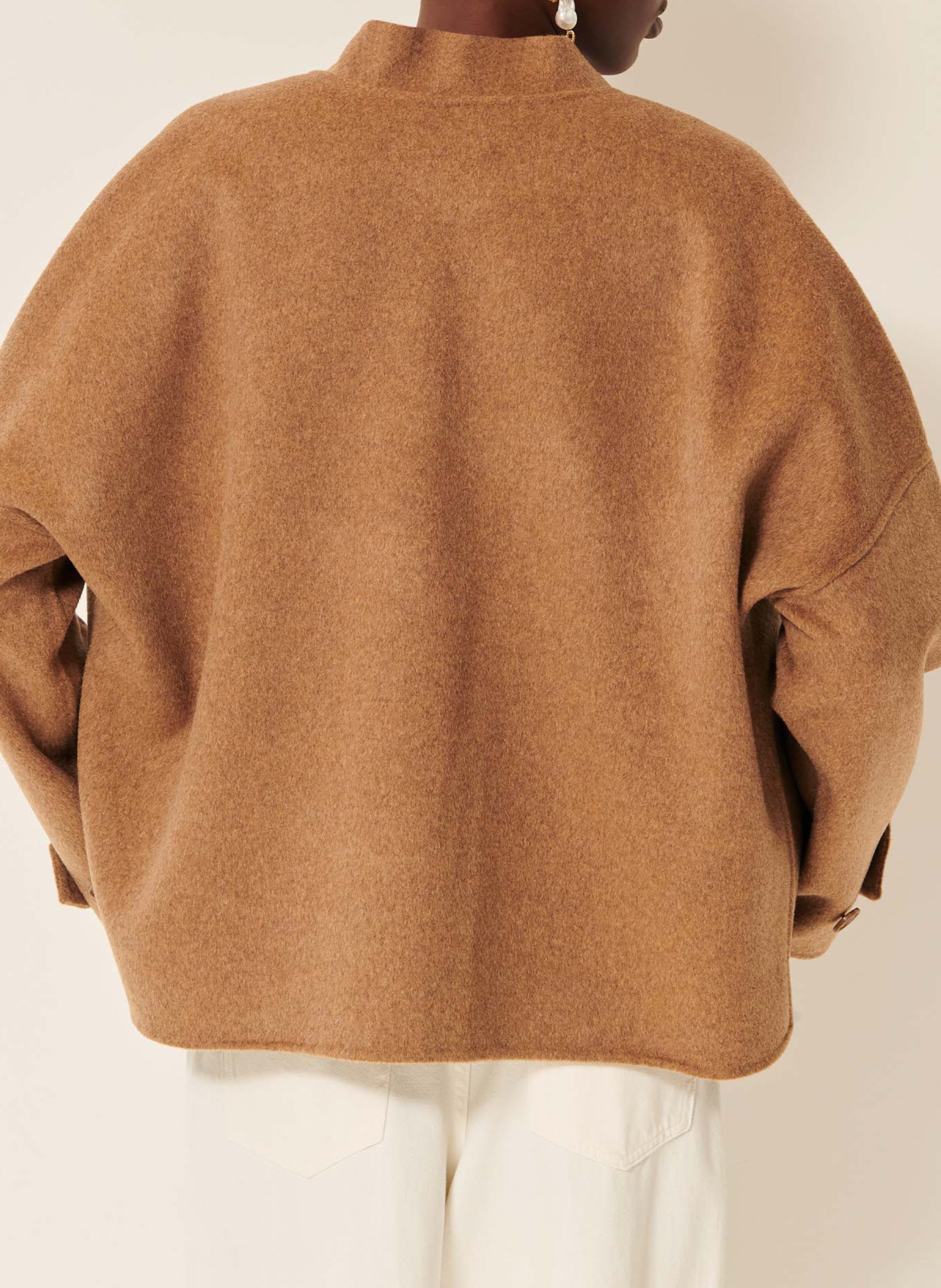 Veste droite en laine mélangée yalespring SESSUN Beige