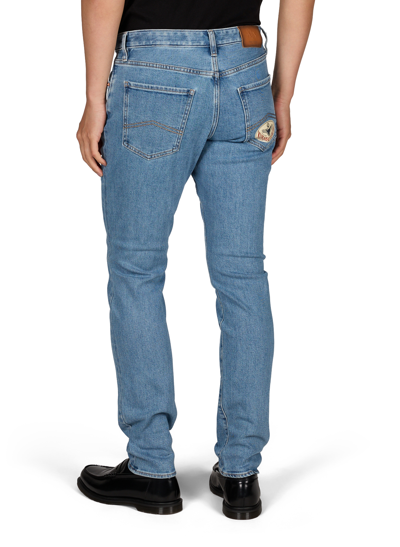 Jean skinny en denim stretch de coton ARMANI EXCHANGE Bleu