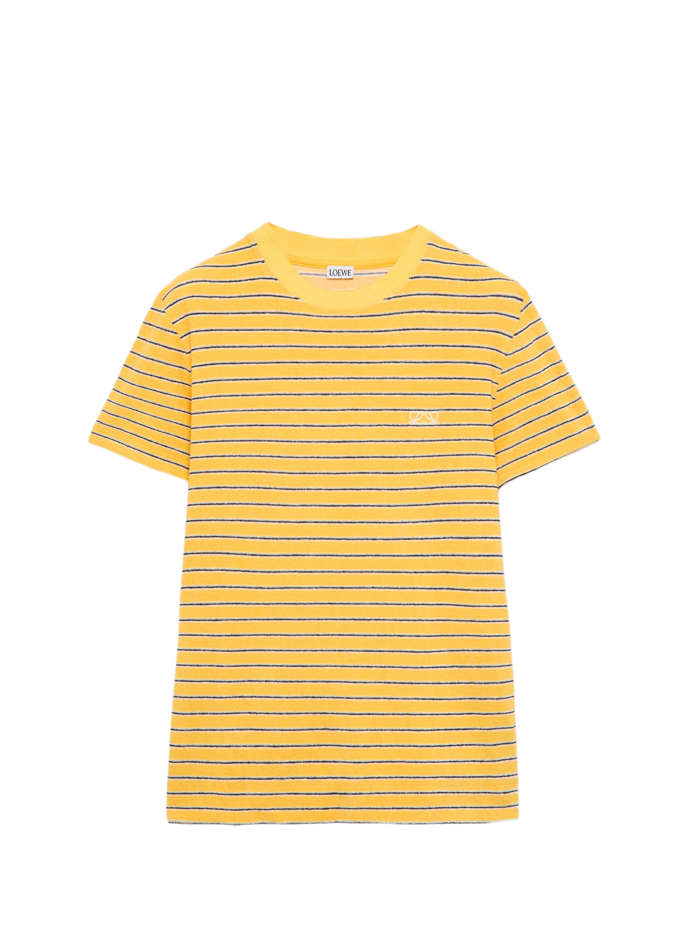 Striped t-shirt in blended cotton terry LOEWE Yellow