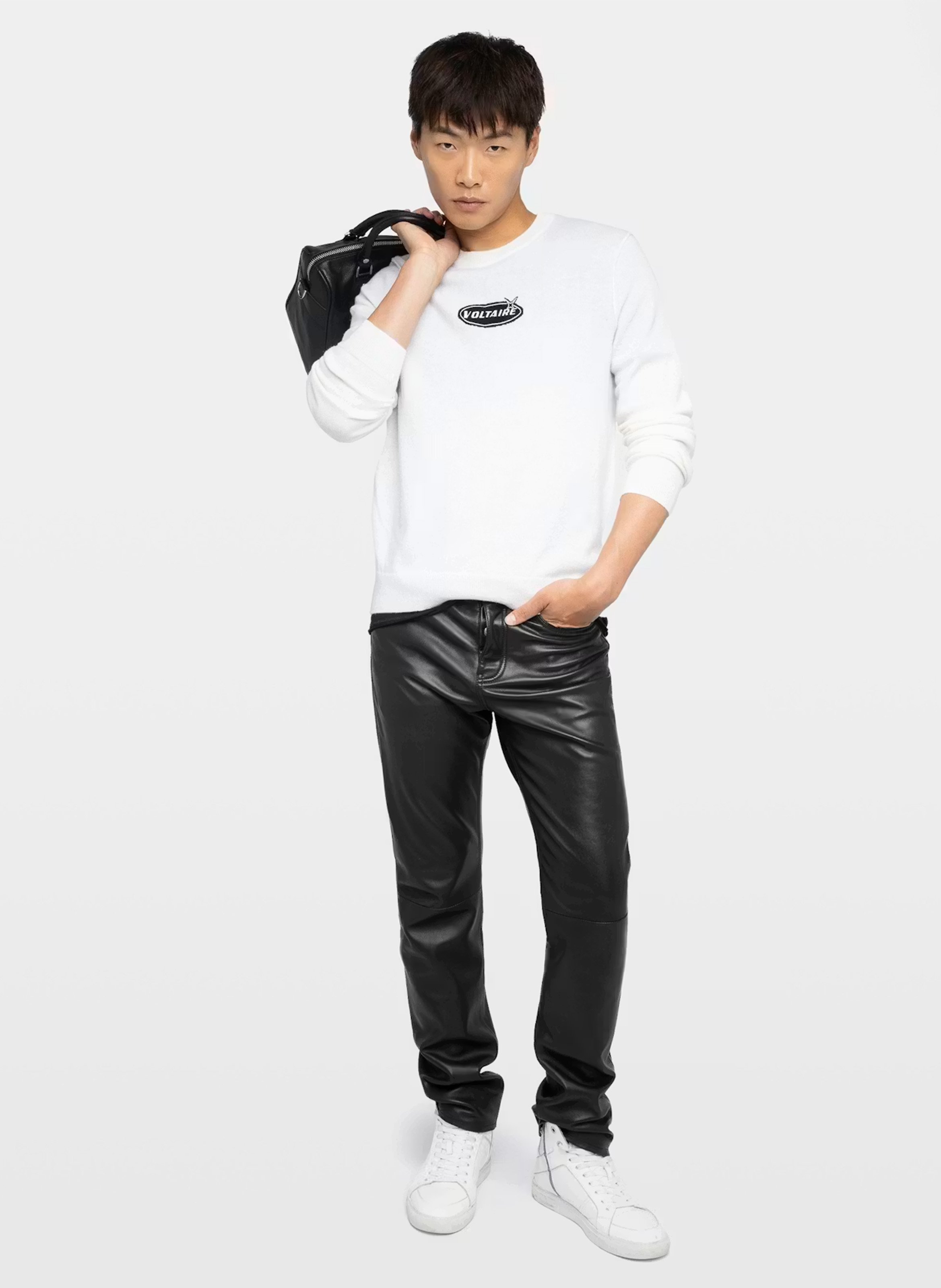 Pull droit col rond en laine et cachemire kennedy ZADIG&VOLTAIRE Beige