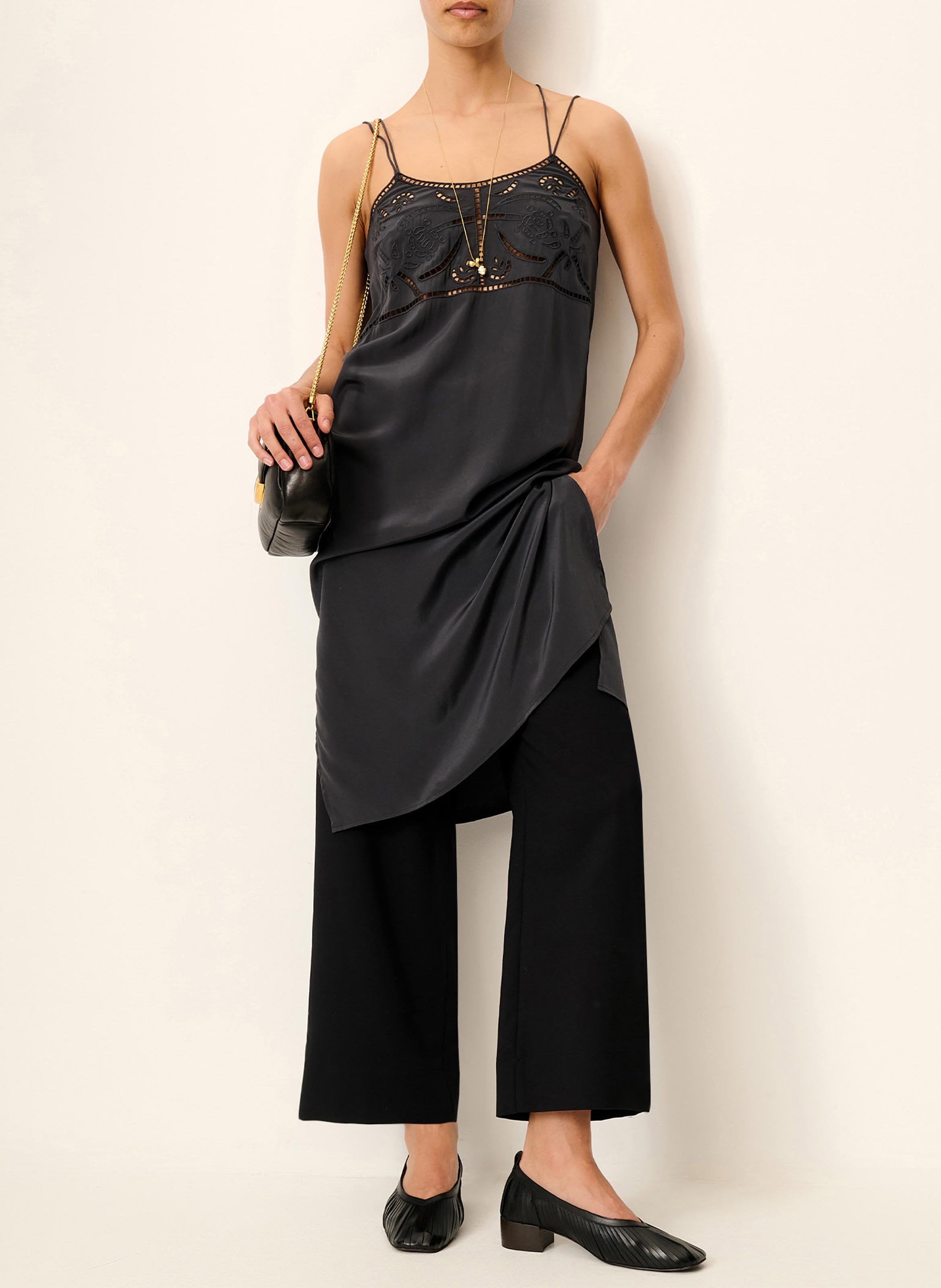Robe midi à fines bretelles aimorea SESSUN Vert