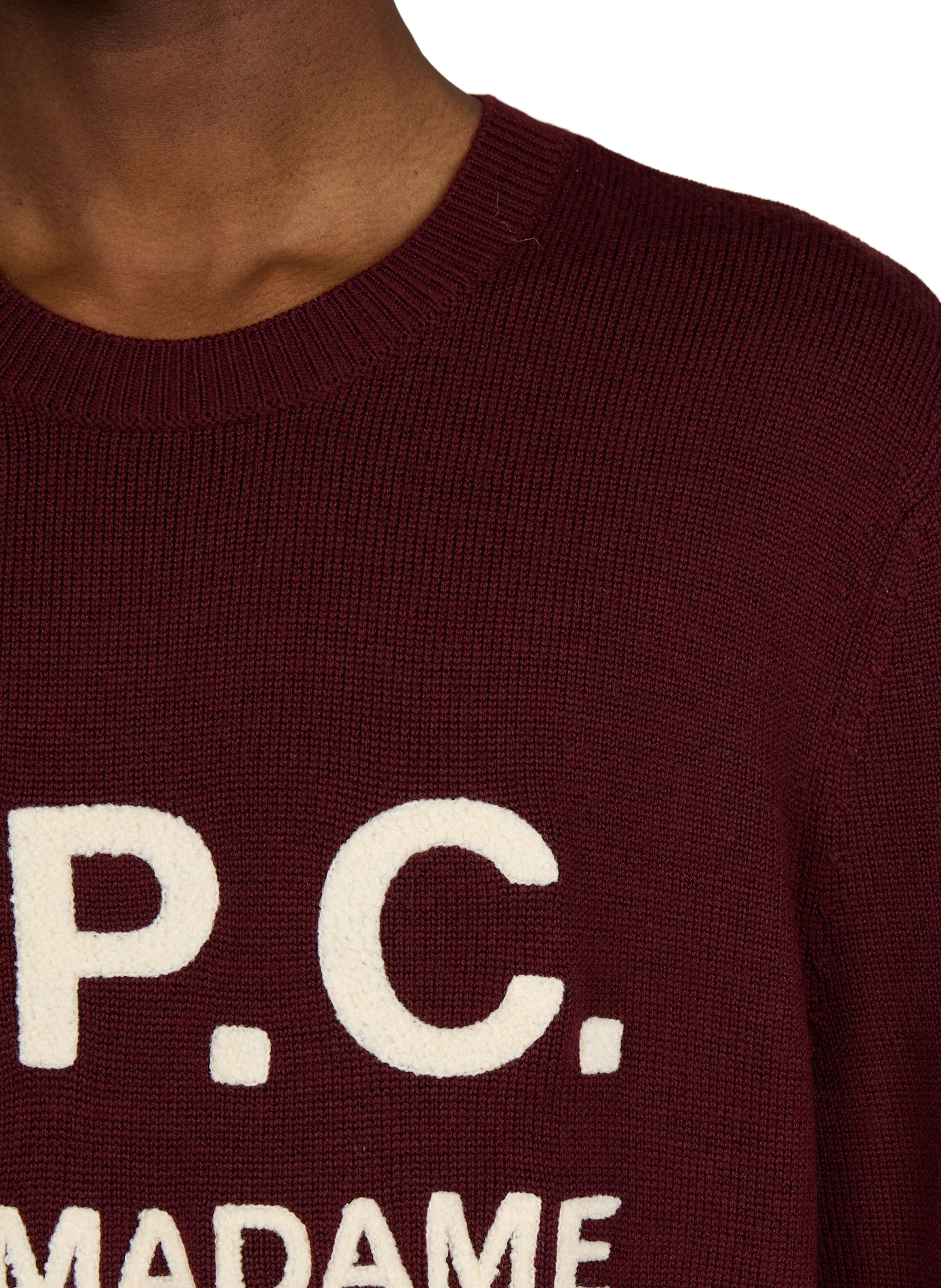 Straight wool logo sweater A.P.C. Red