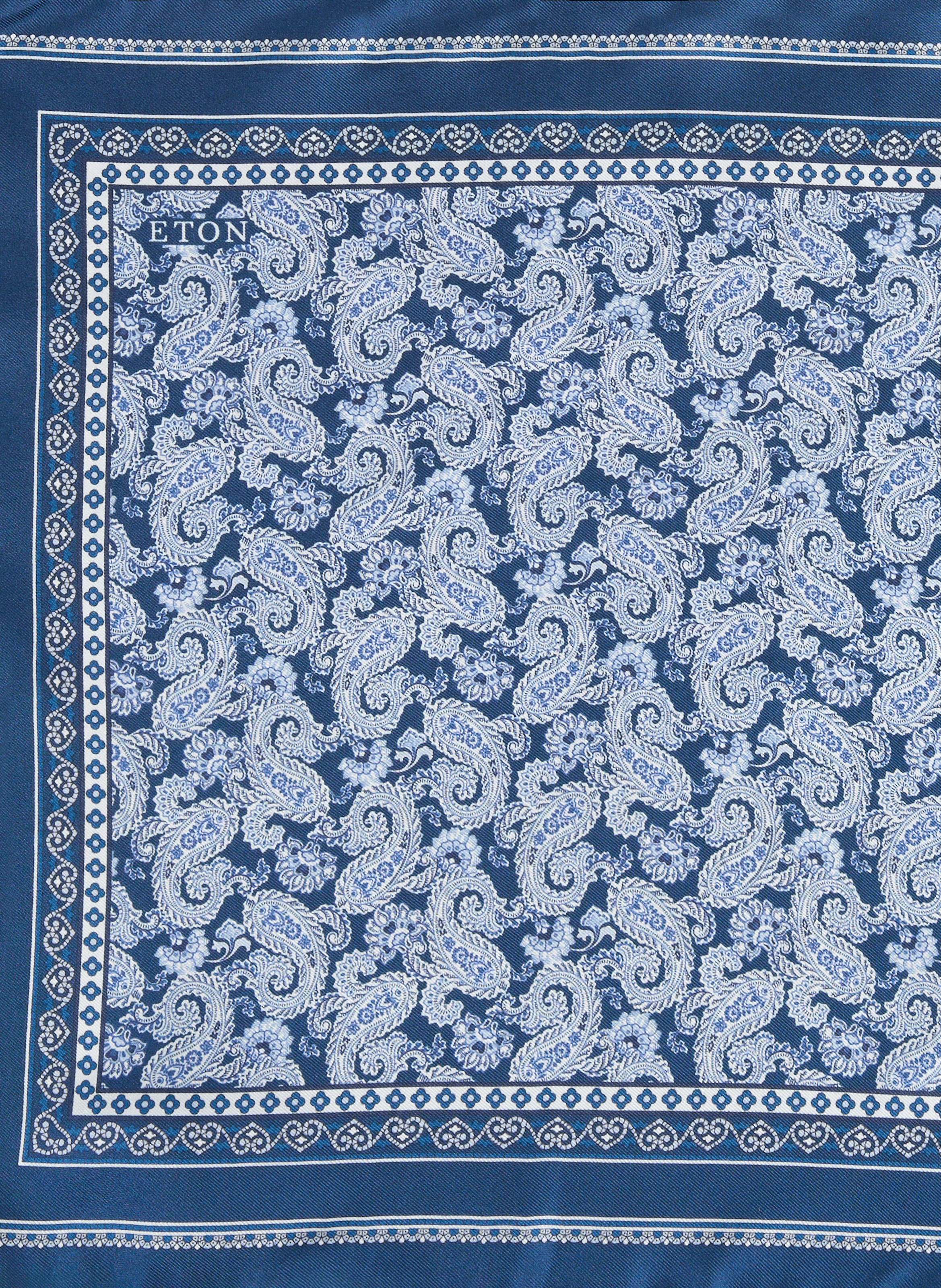 Zijden zakdoek ETON Blauw