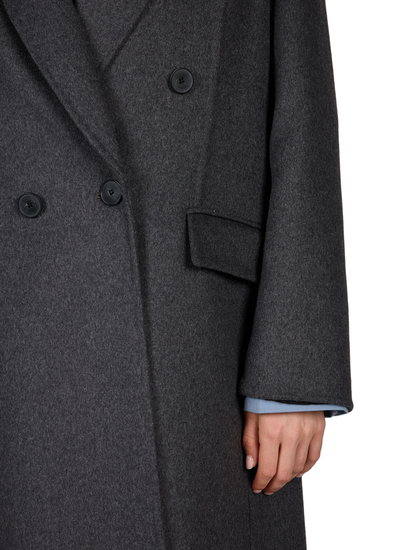 Oversize-Mantel aus Wolle und Kaschmir VICTORIA BECKHAM Grau