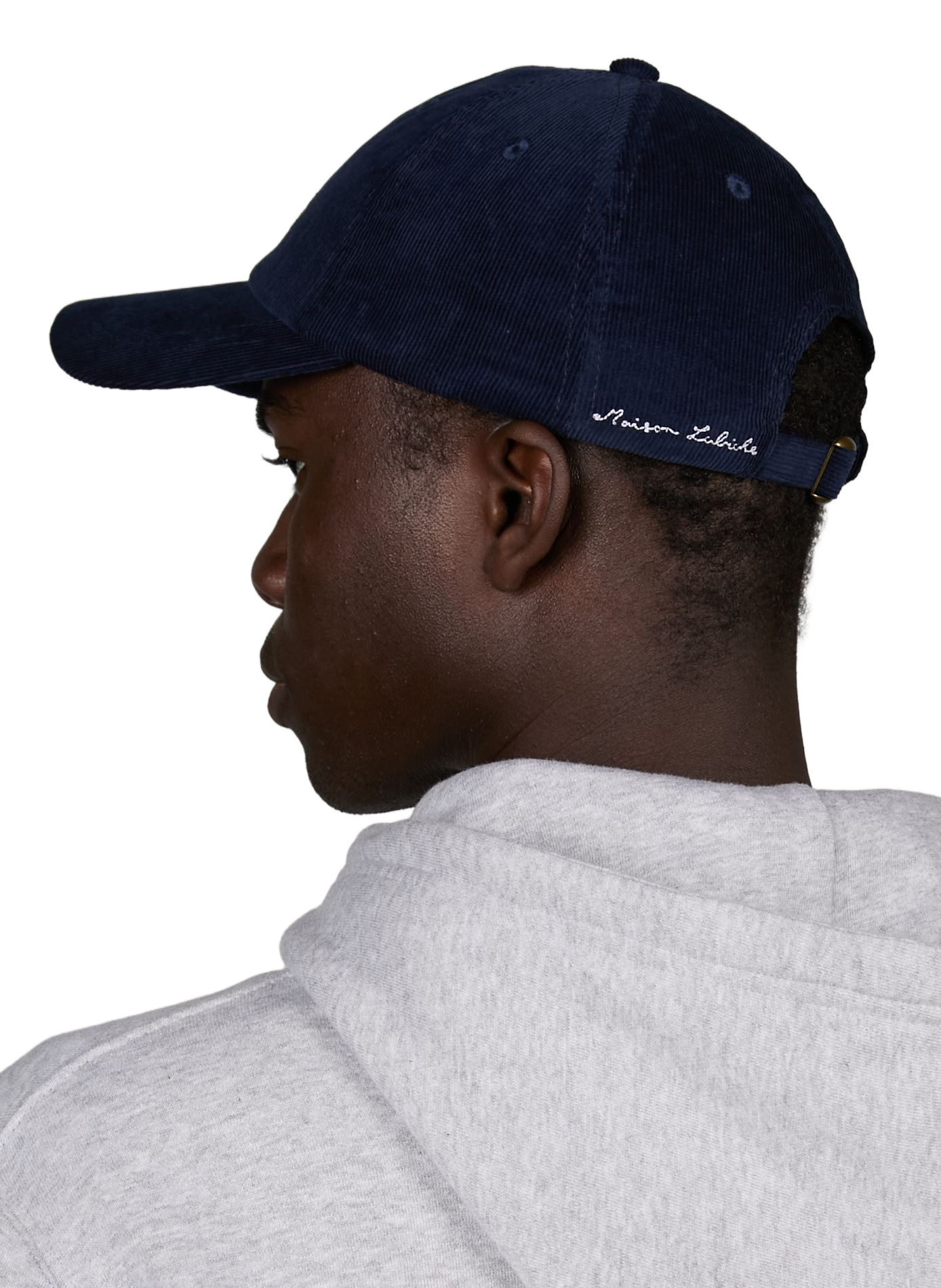 Gorra bordada Central Perk de algodón MAISON LABICHE Azul