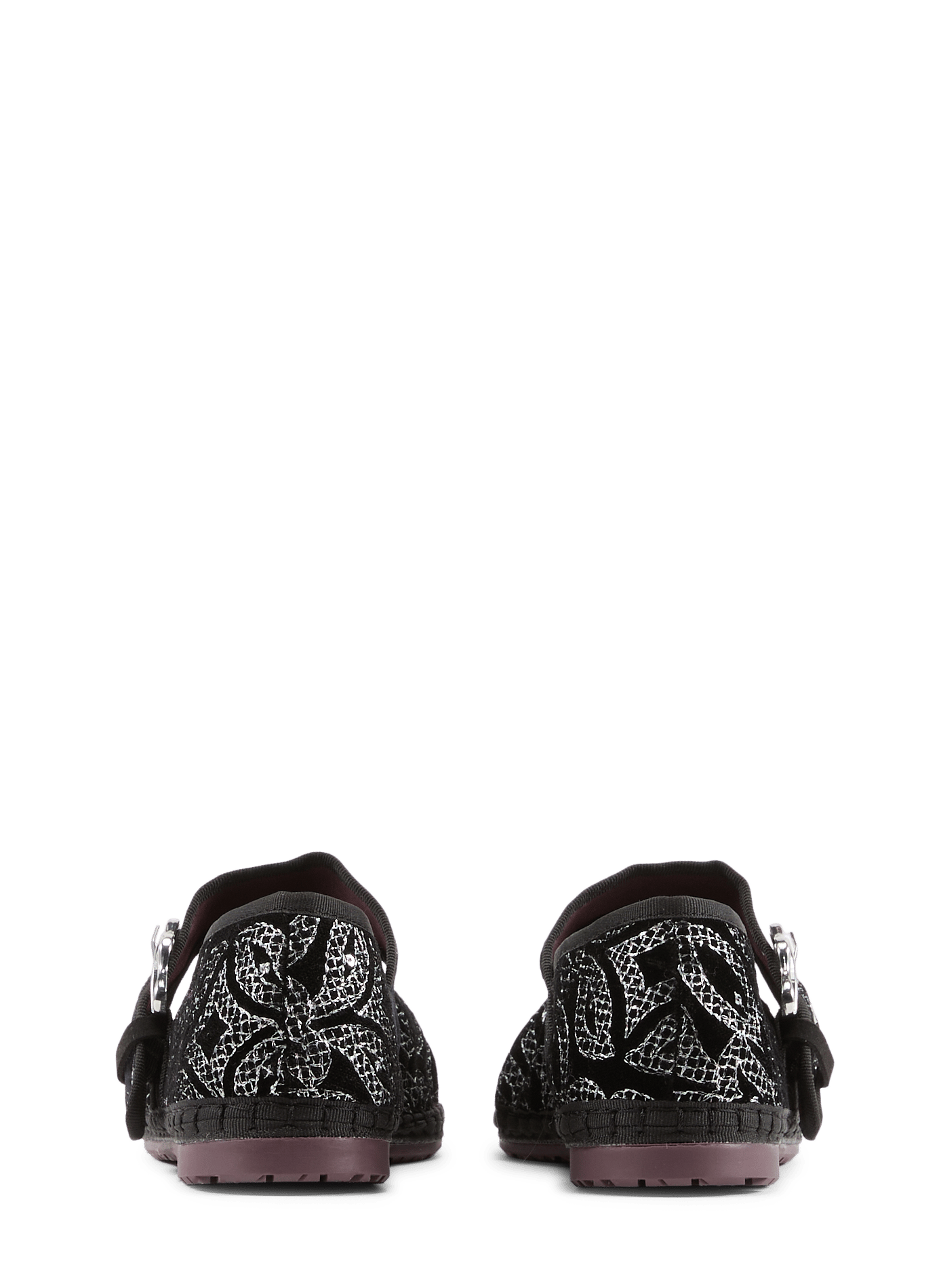 Ballerines à boucle Sophie en velours FLABELUS Argent
