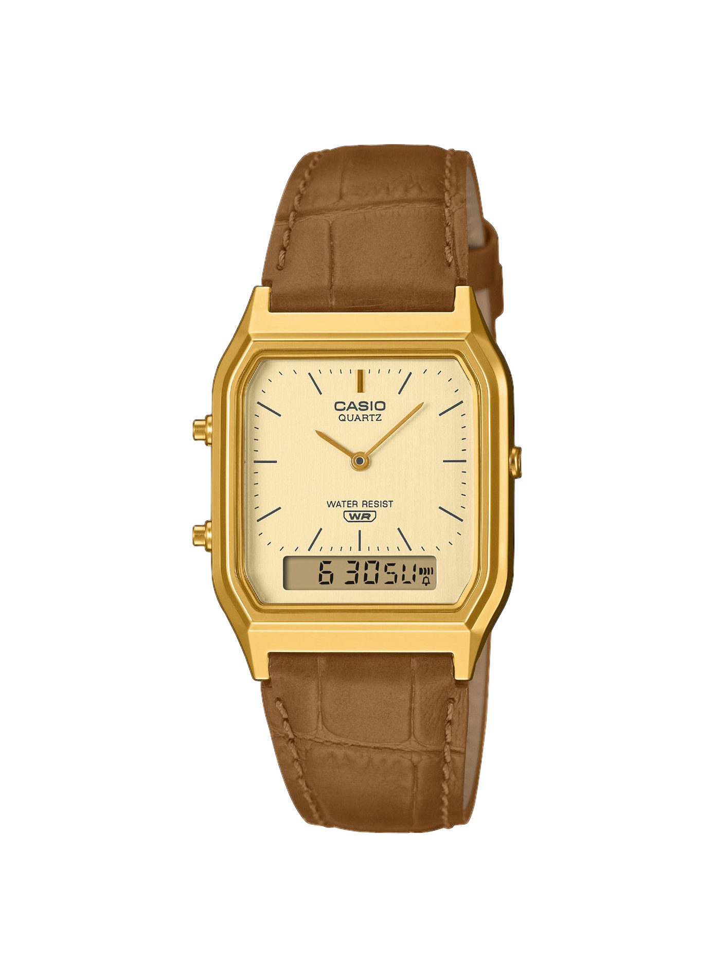 Casio Vintage quartz watch in leather CASIO Beige