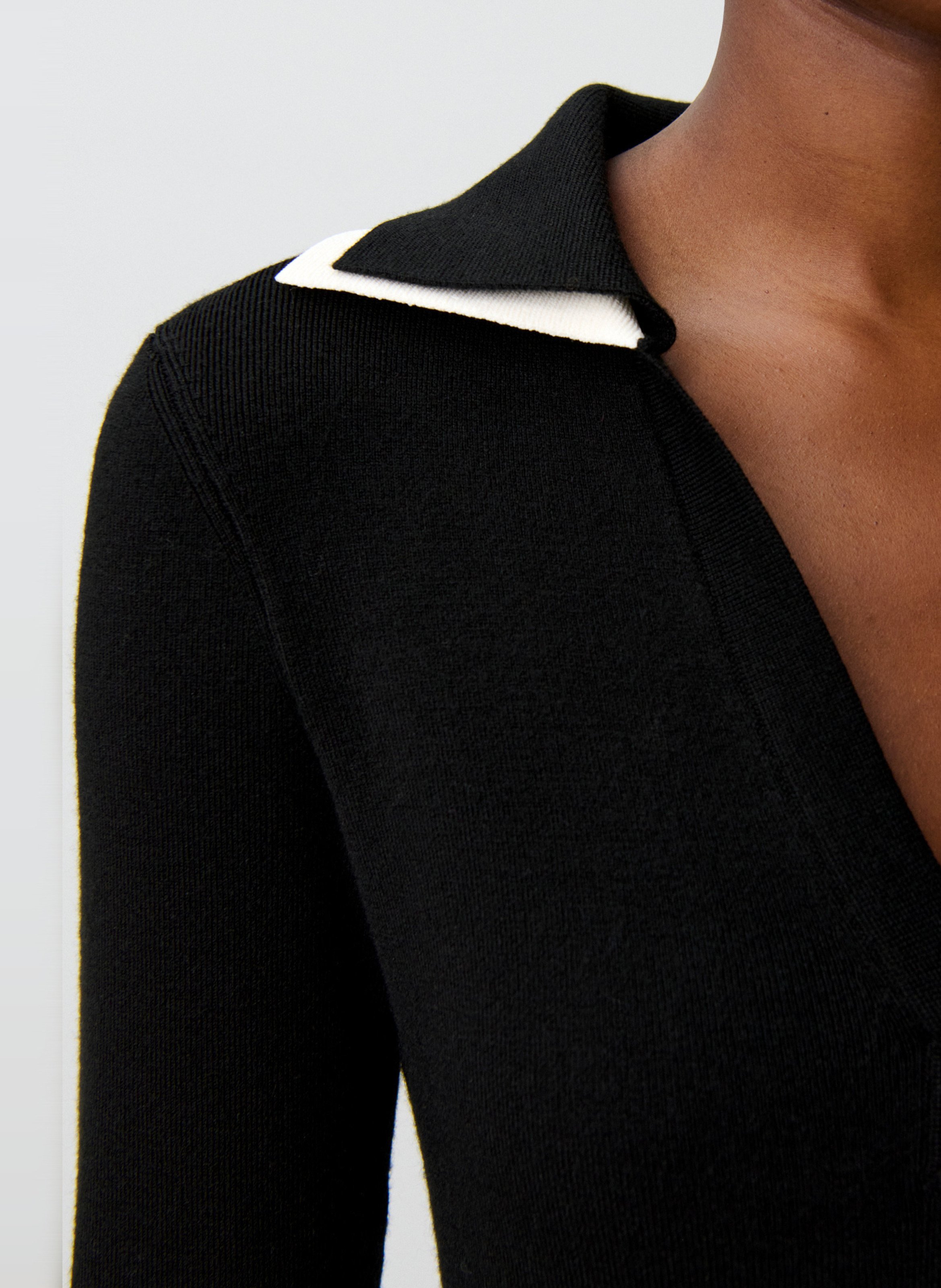 Robe longue moulante encolure v CLAUDIE PIERLOT Noir