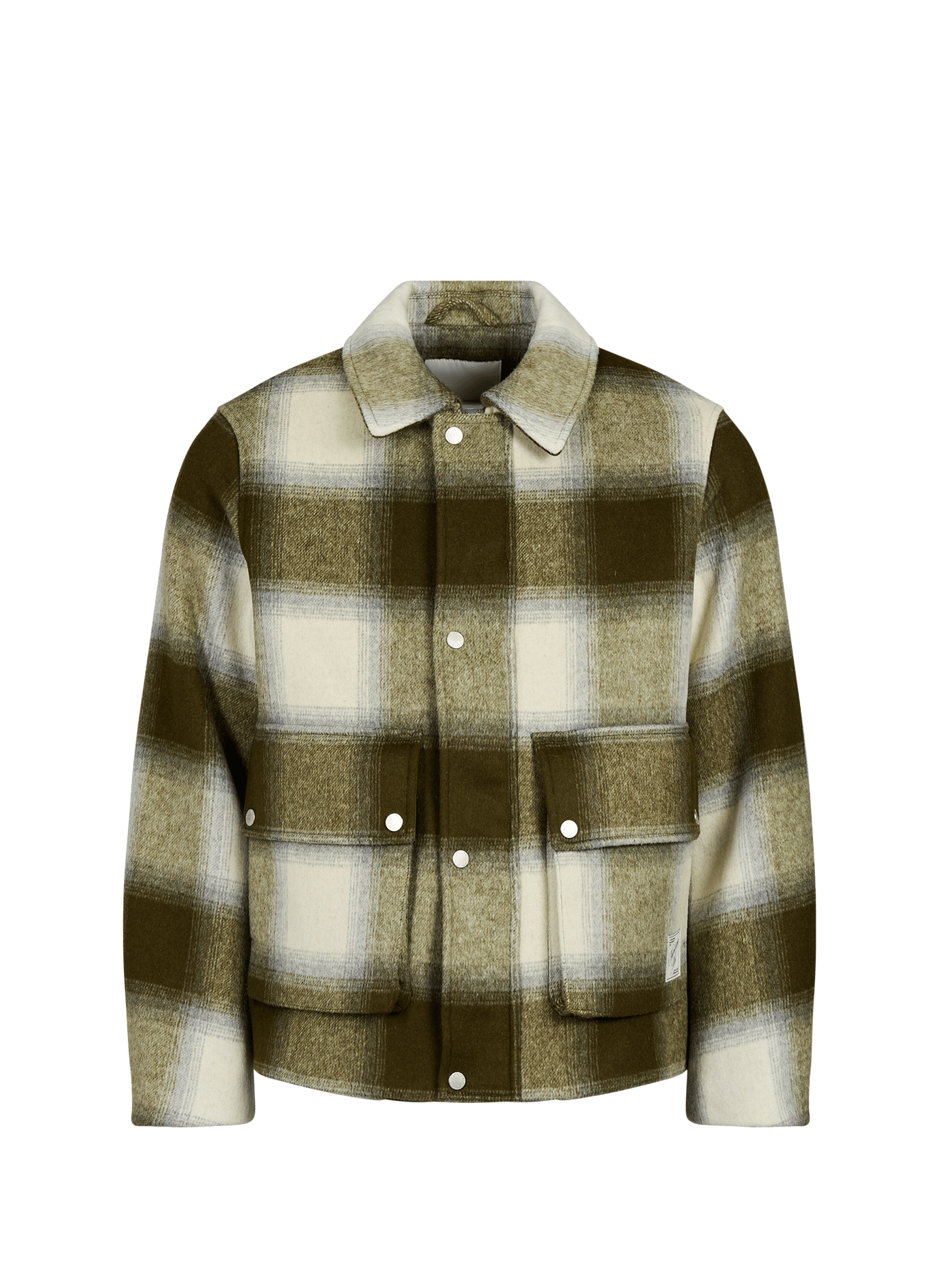Checkered wool blend Callum jacket THINKING MU Green