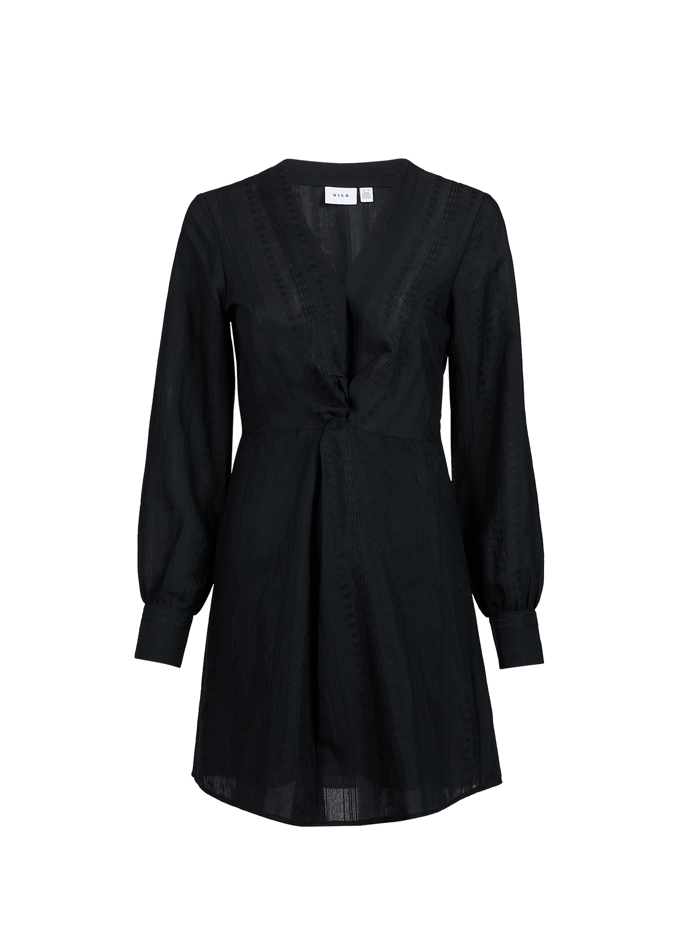 Embroidered V-neck Shirt VILA Black
