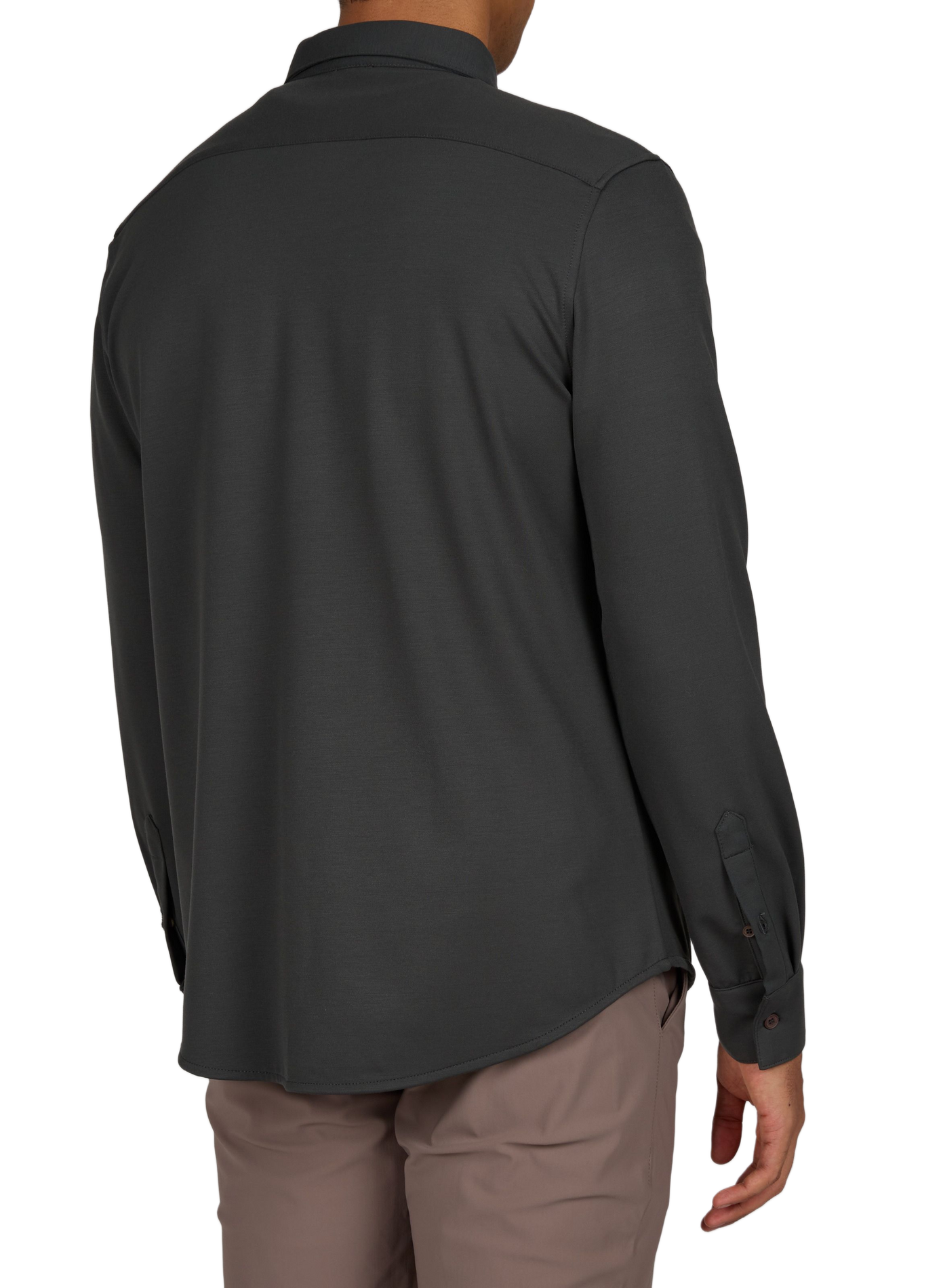 Straight shirt with classic collar in blended wool 1789 CALA Green