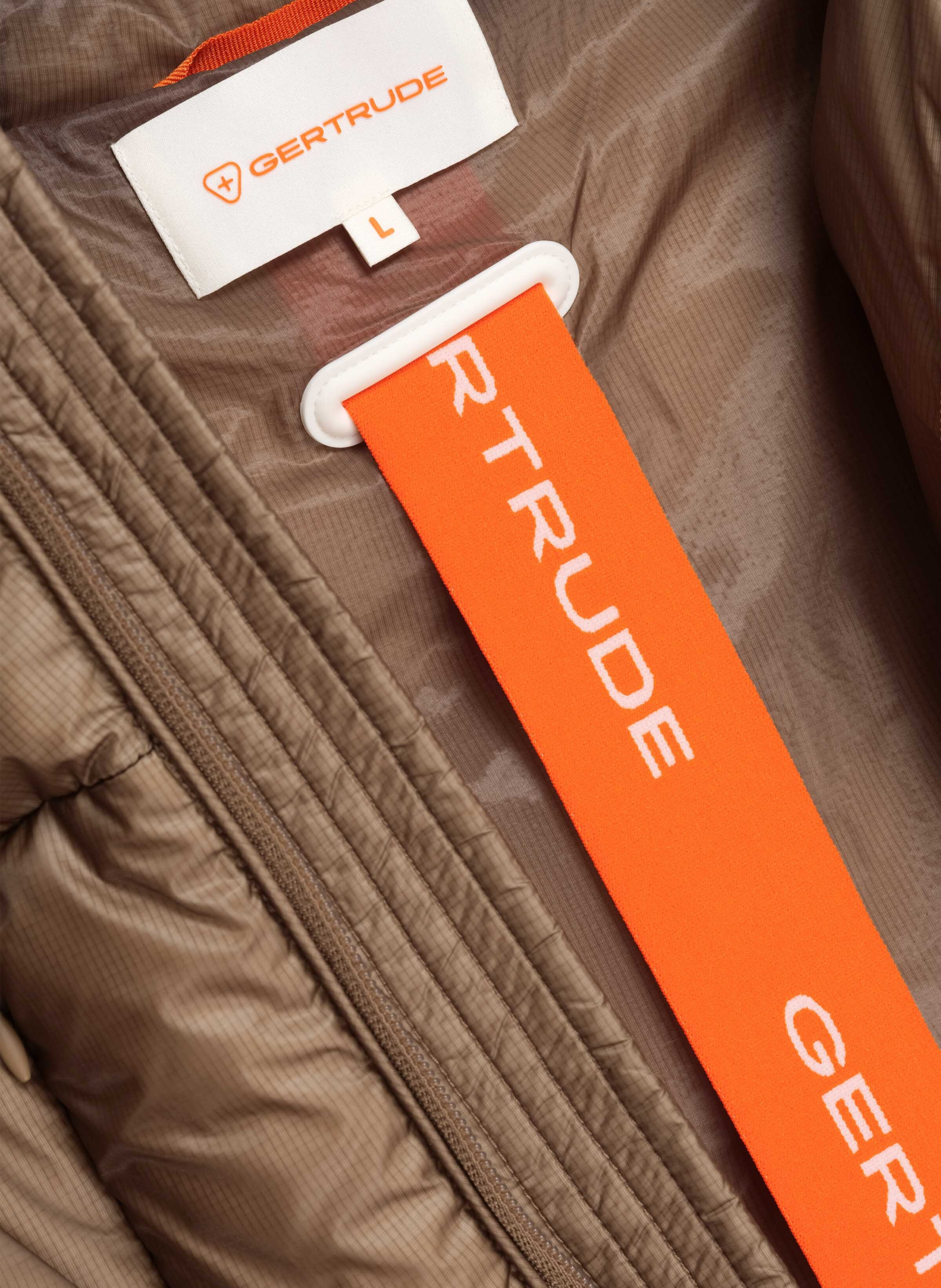 Quilted hooded puffer jacket GERTRUDE Brown