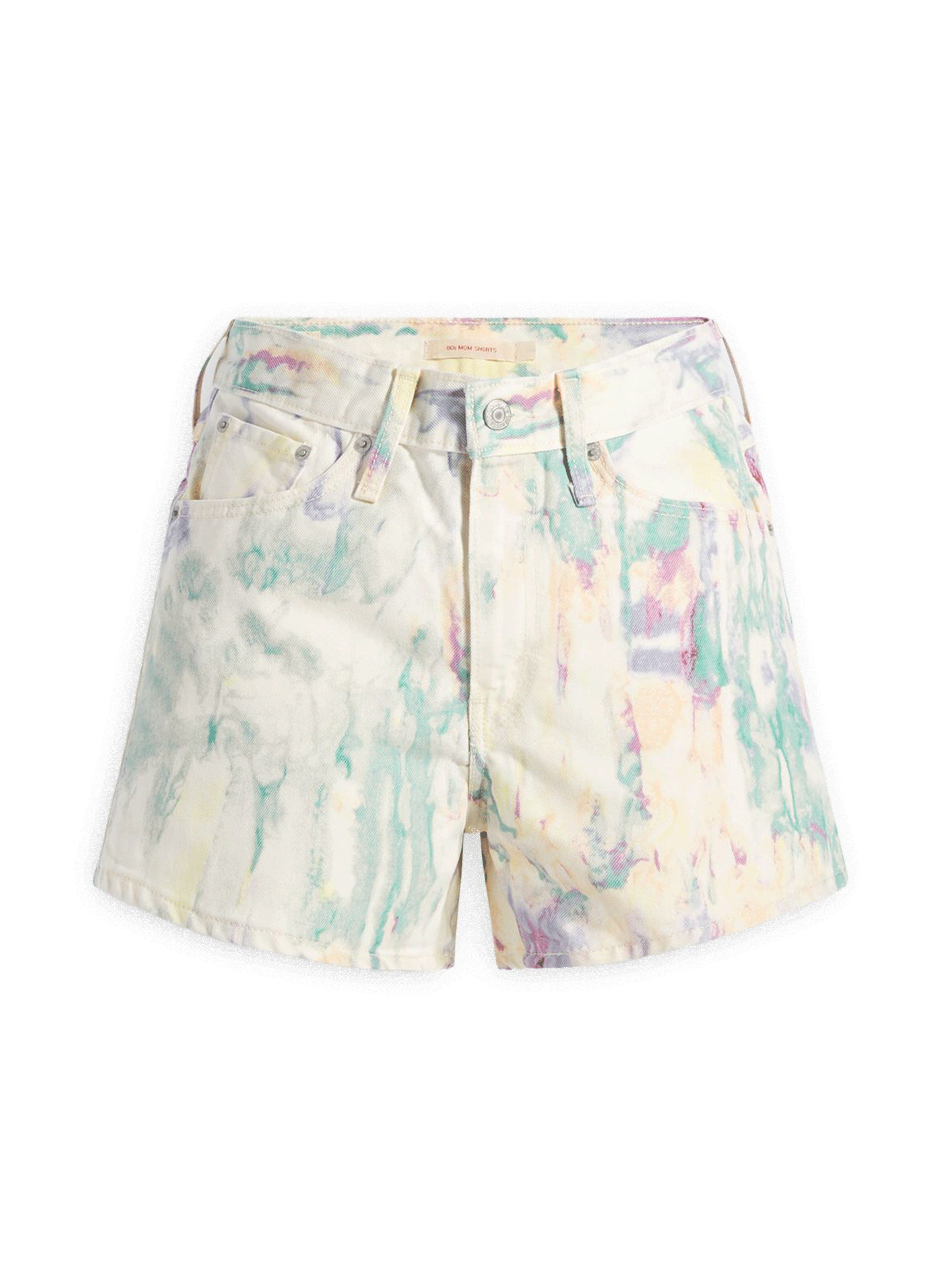 Short en jean imprimé