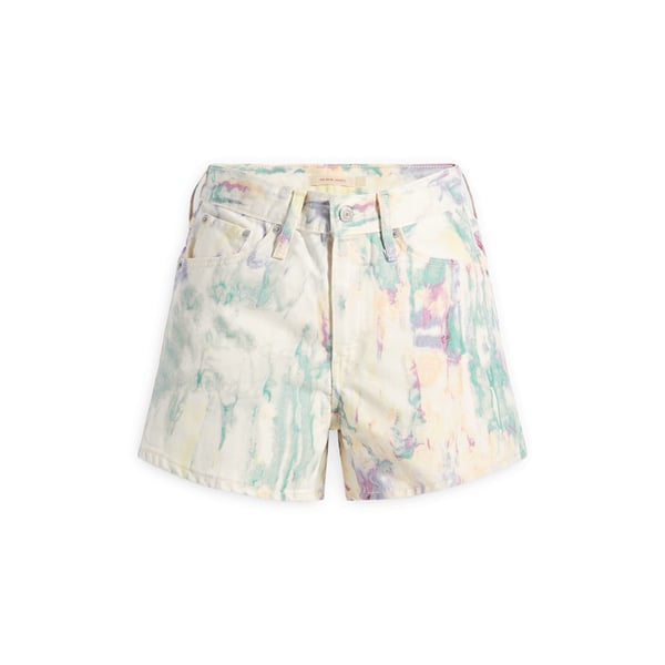 Short en jean imprimé