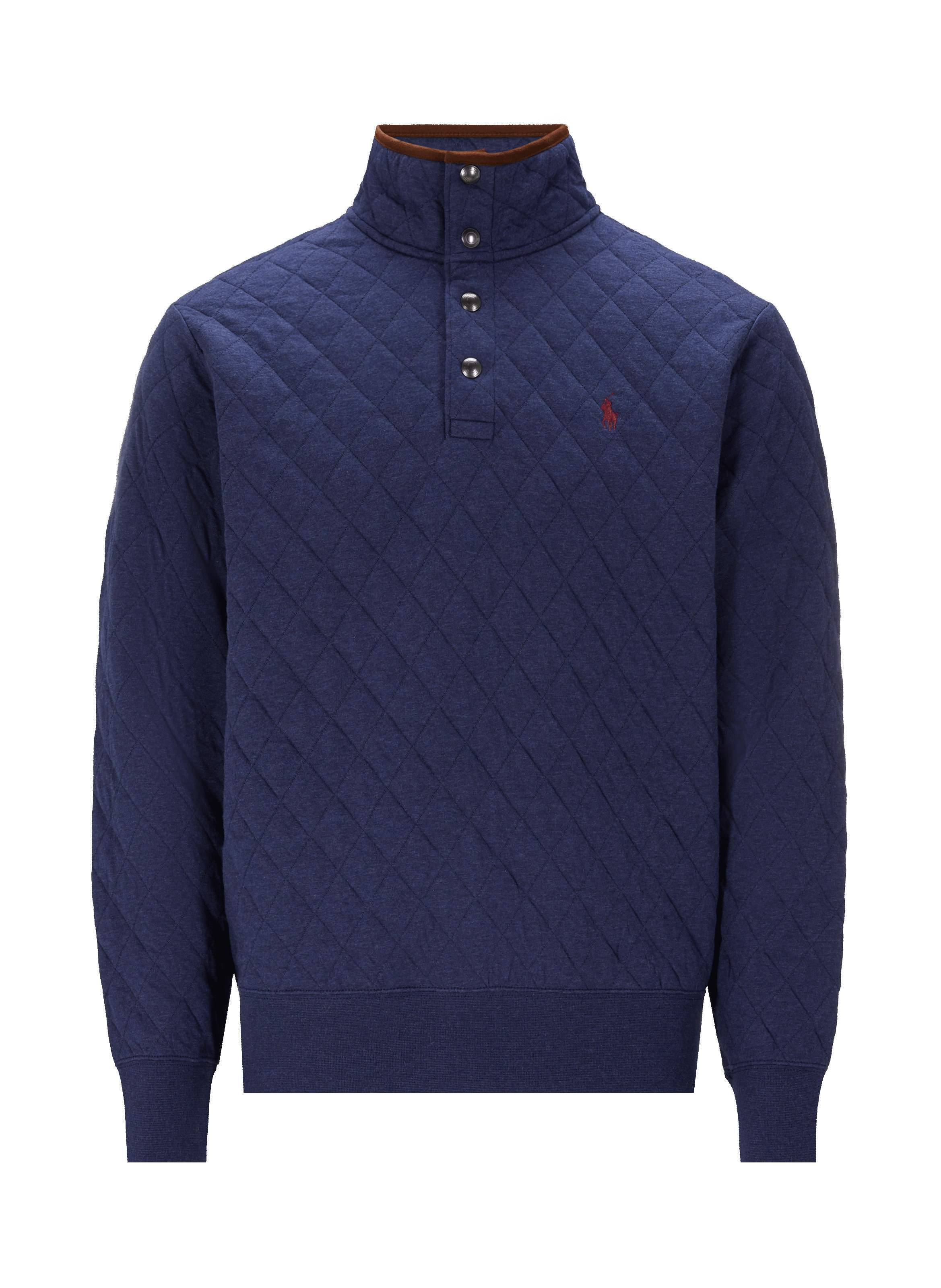 Pull à col boutonnée en coton mélangé