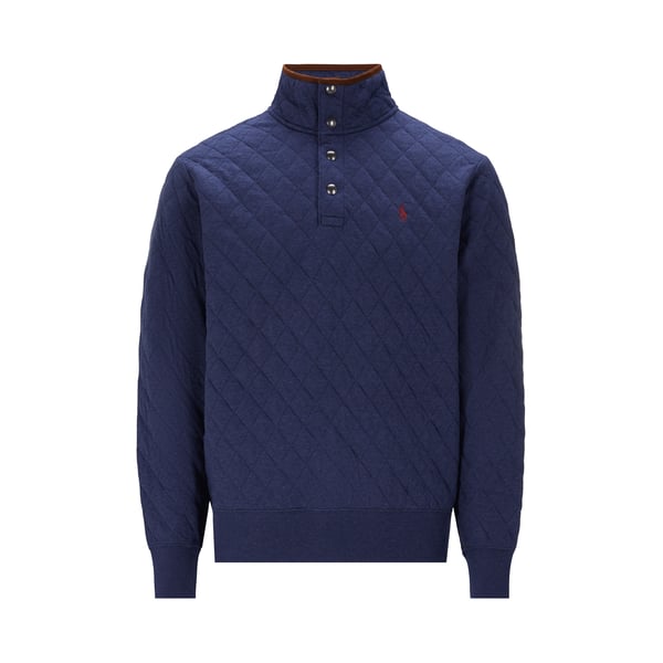 Pull à col boutonnée en coton mélangé