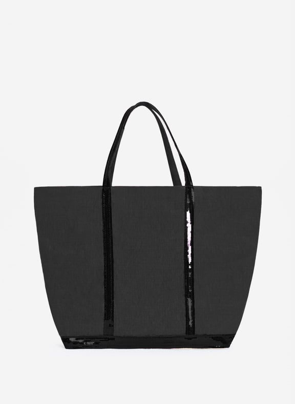 Cabas xl en lin Noir by VANESSA BRUNO VANESSA BRUNO Cabas xl en lin Noir