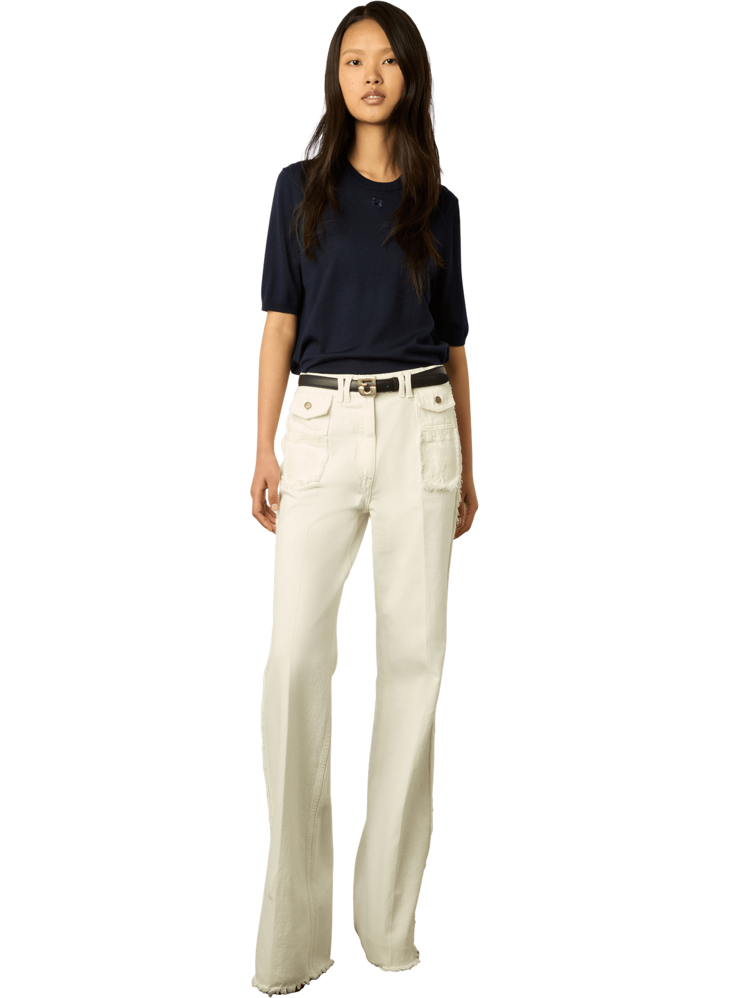 Pull manches courtes en laine - lysea GERARD DAREL Bleu