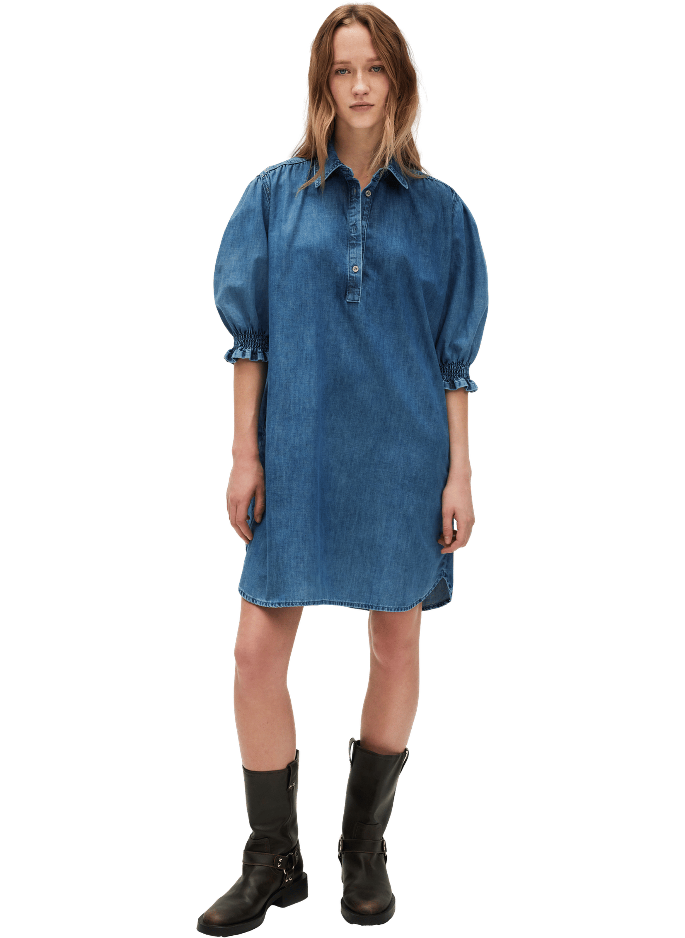 Robe courte et droite en denim - pandora PABLO Bleu