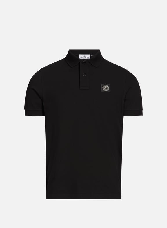 Cotton polo shirt Black by STONE ISLAND STONE ISLAND Cotton polo shirt Black