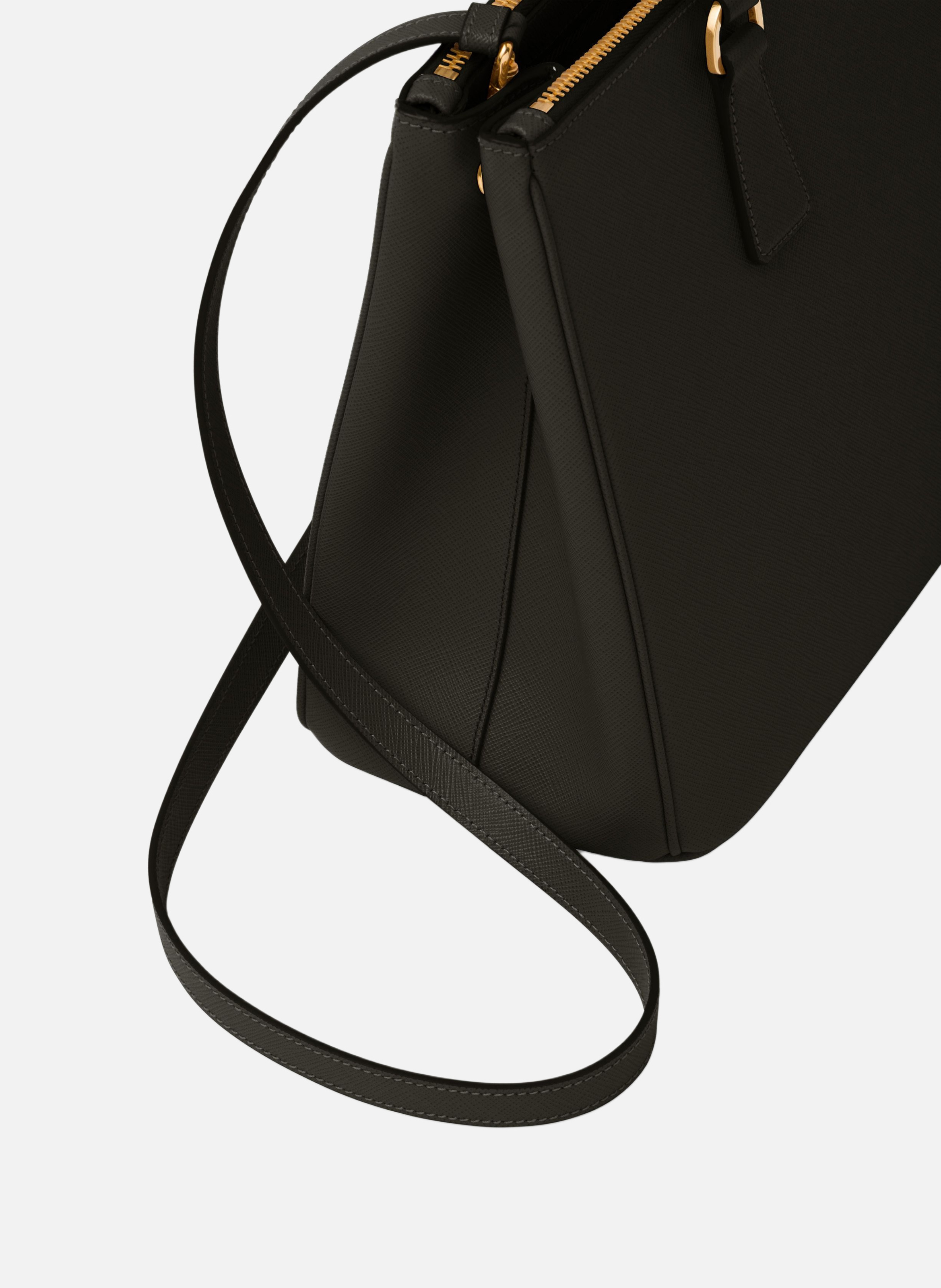 Grand sac prada galleria en cuir saffiano PRADA Noir