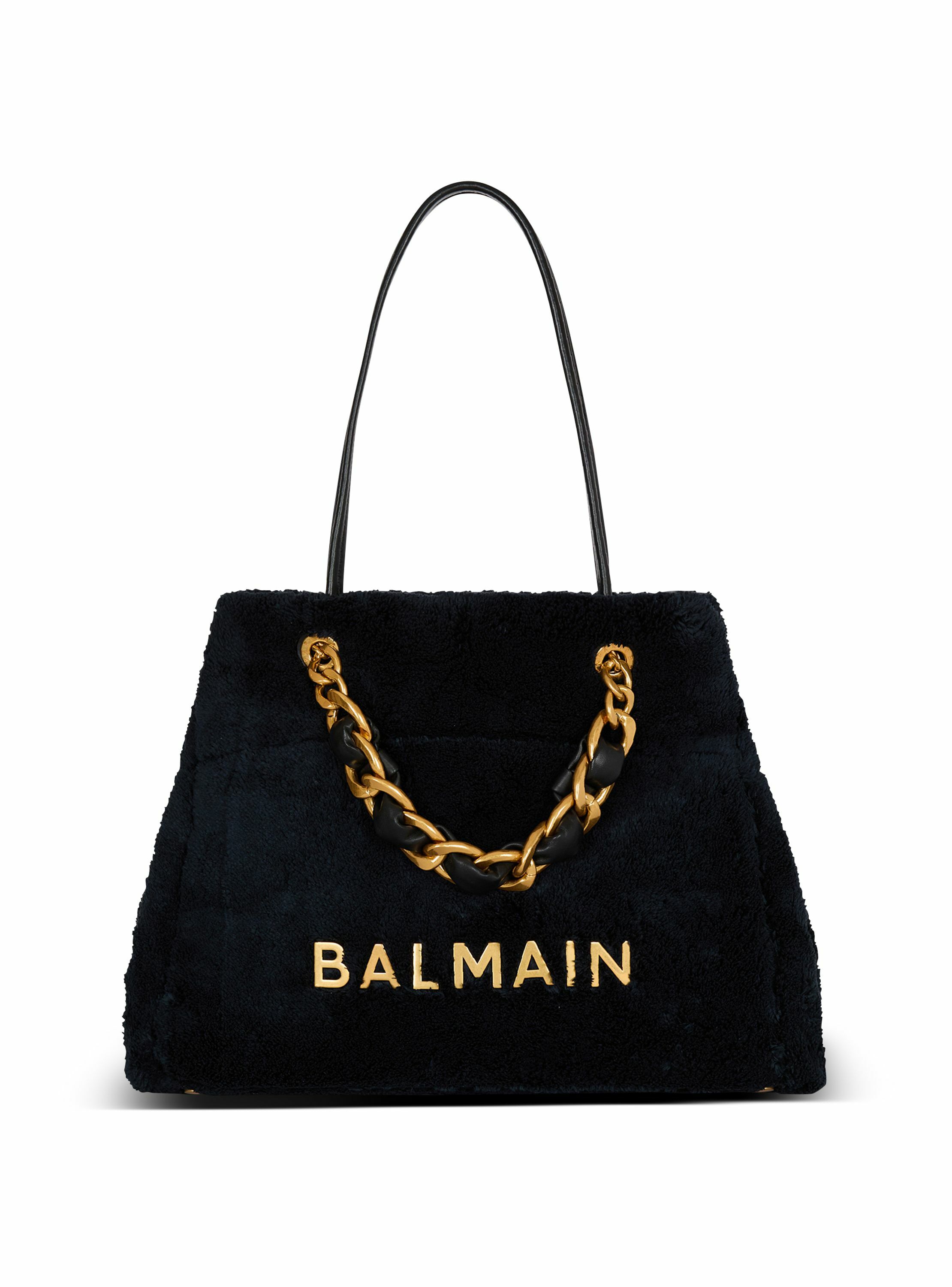 Sac cabas 1945 soft en éponge BALMAIN Noir