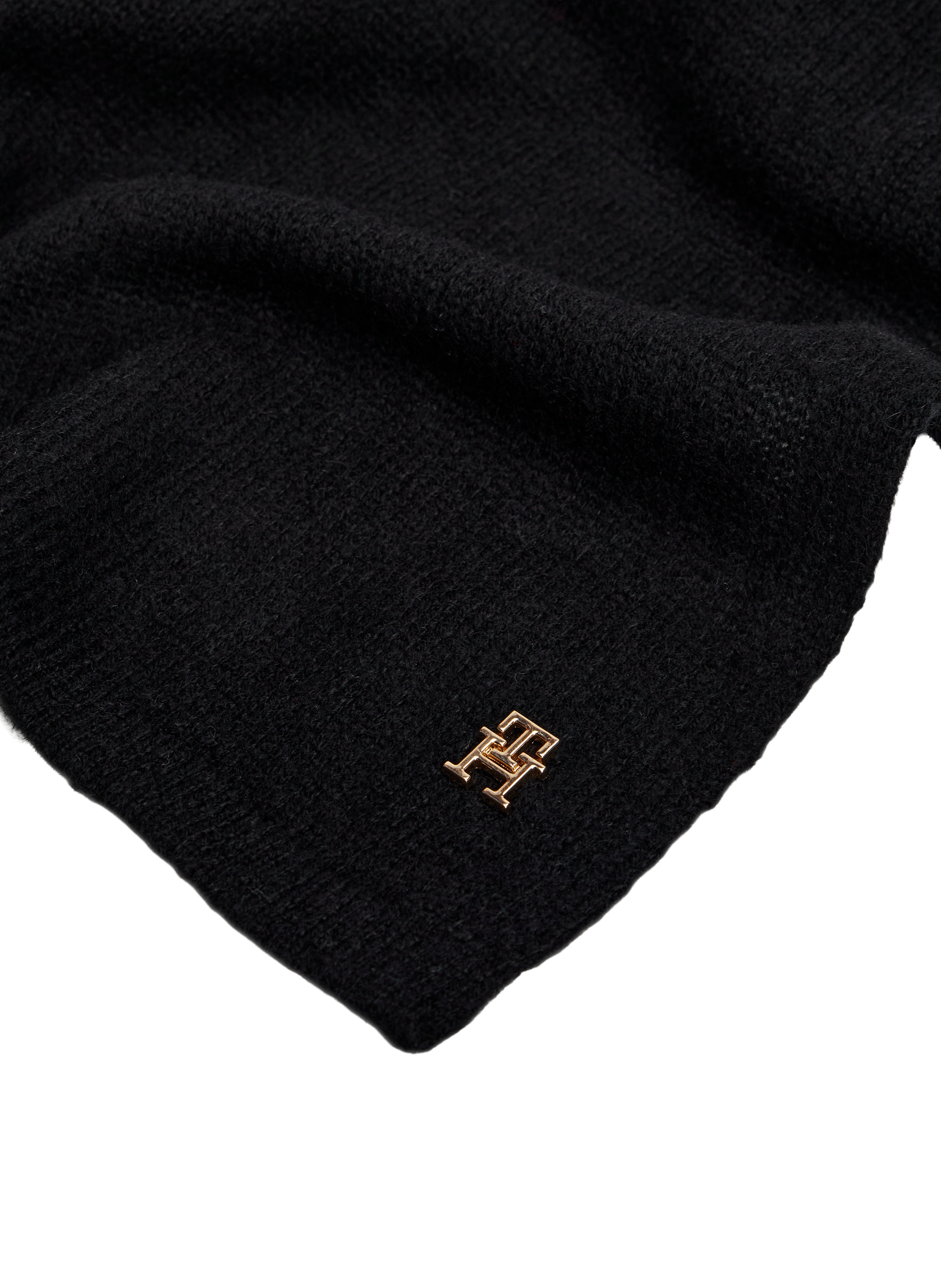 Echarpe logo en cachemire TOMMY HILFIGER Noir