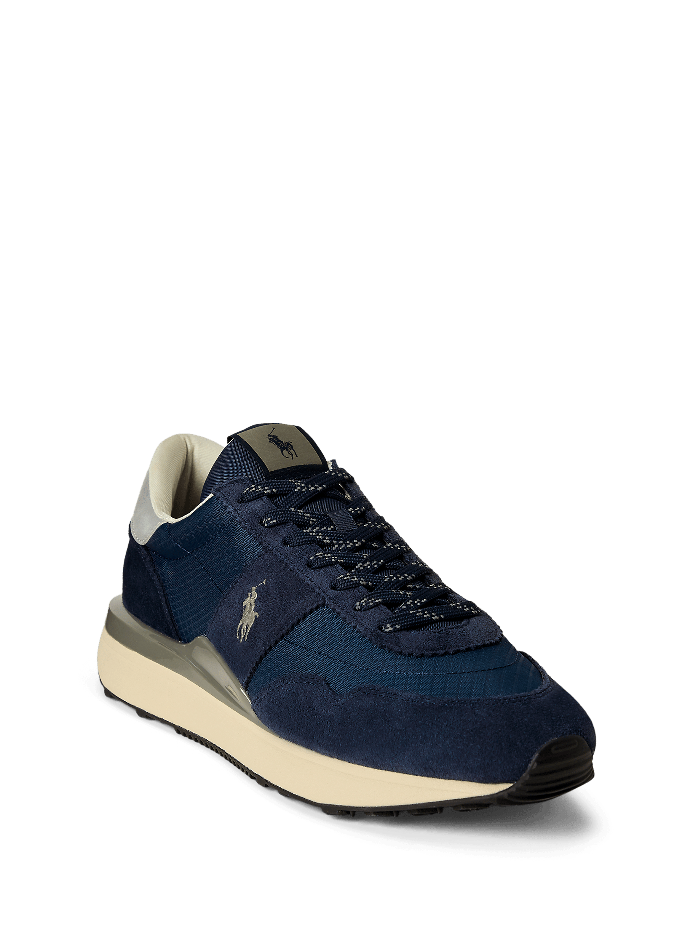 Mixed leather bi-material sneakers POLO RALPH LAUREN Blue