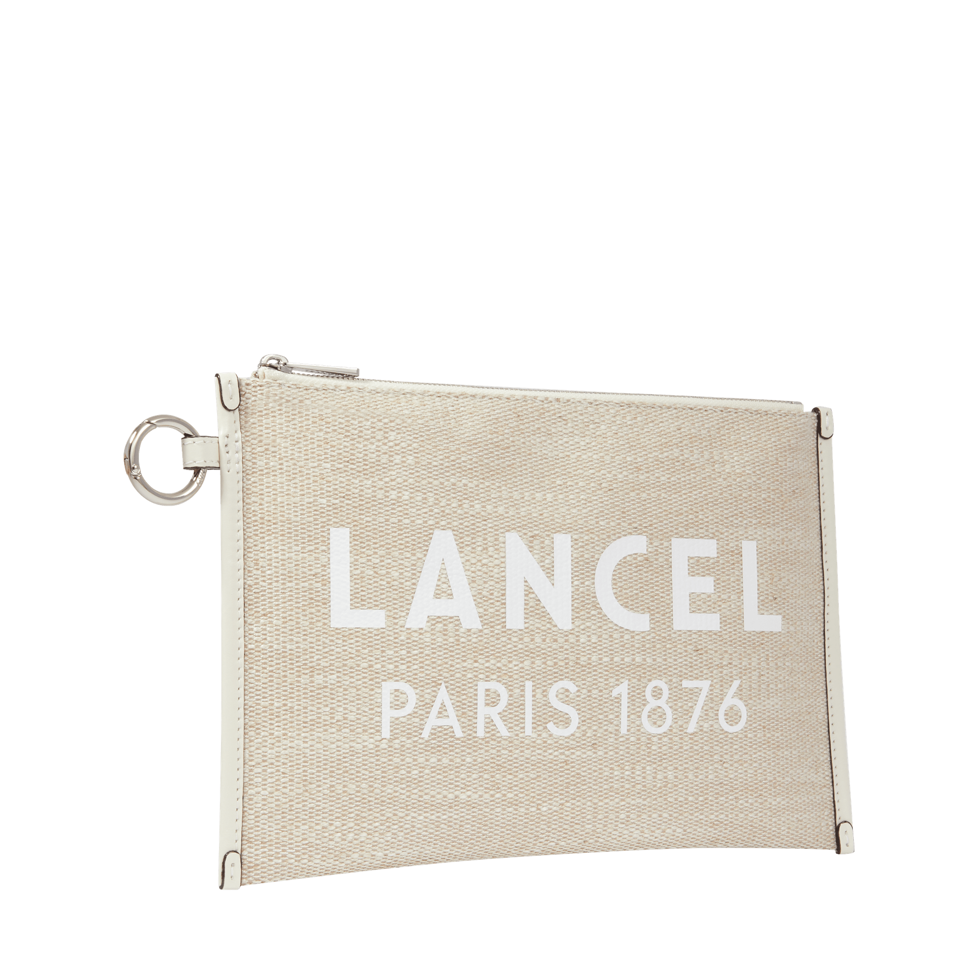 Pochette zippée l - summer tote LANCEL Blanc
