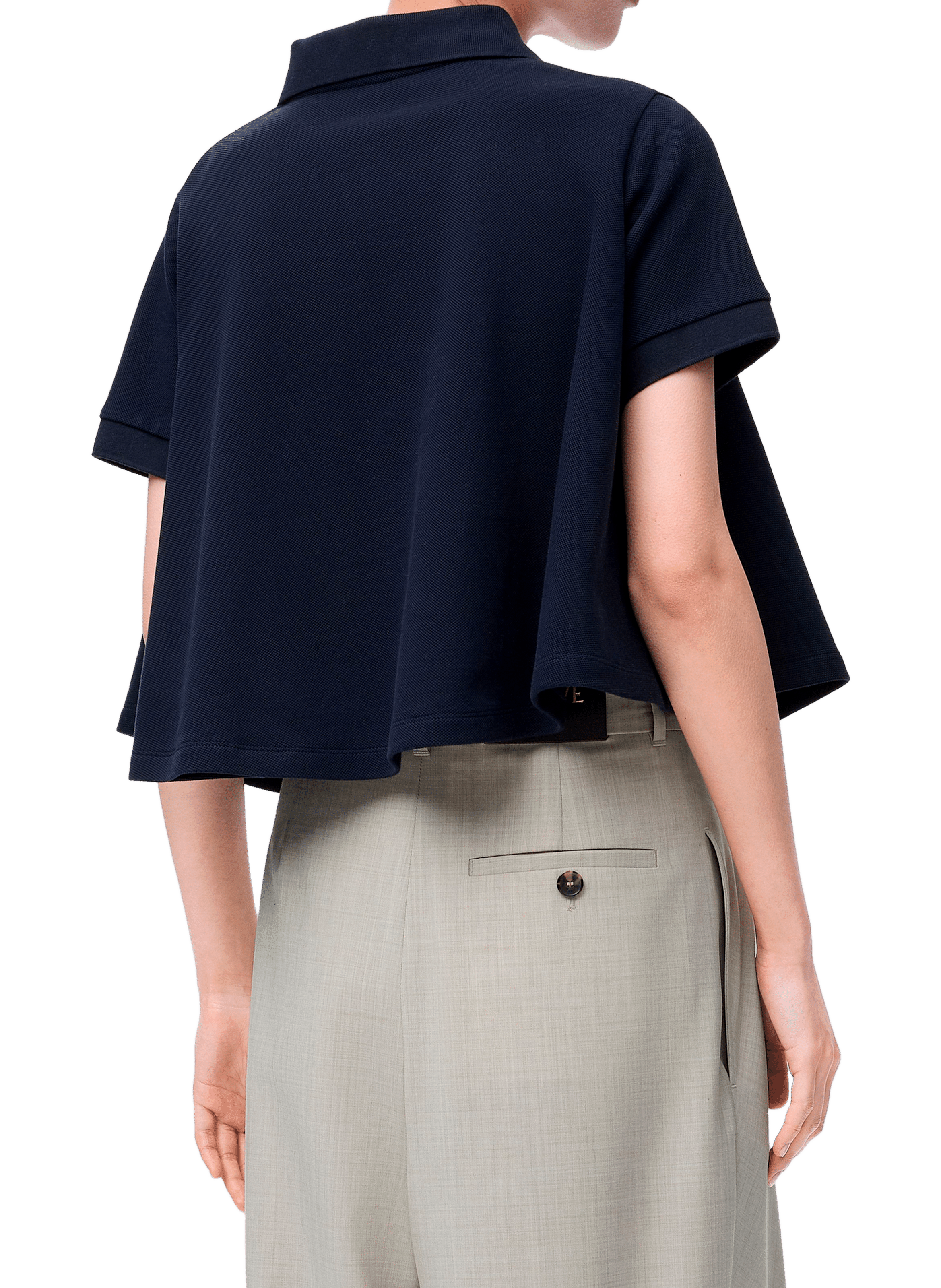 A-line cotton blend polo LOEWE Blue
