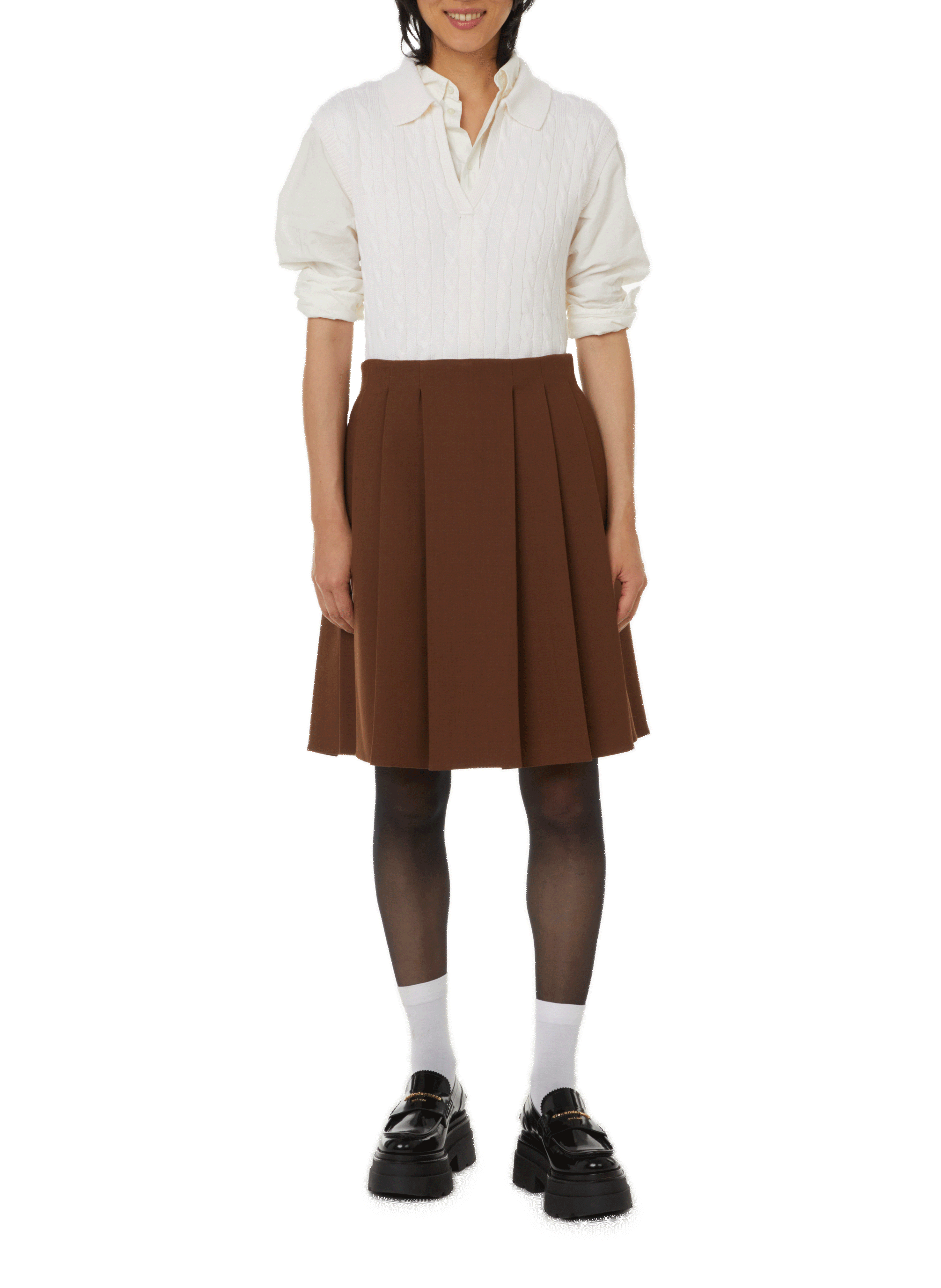 Pull sans manches en cachemire, soie et laine POLO RALPH LAUREN Doré