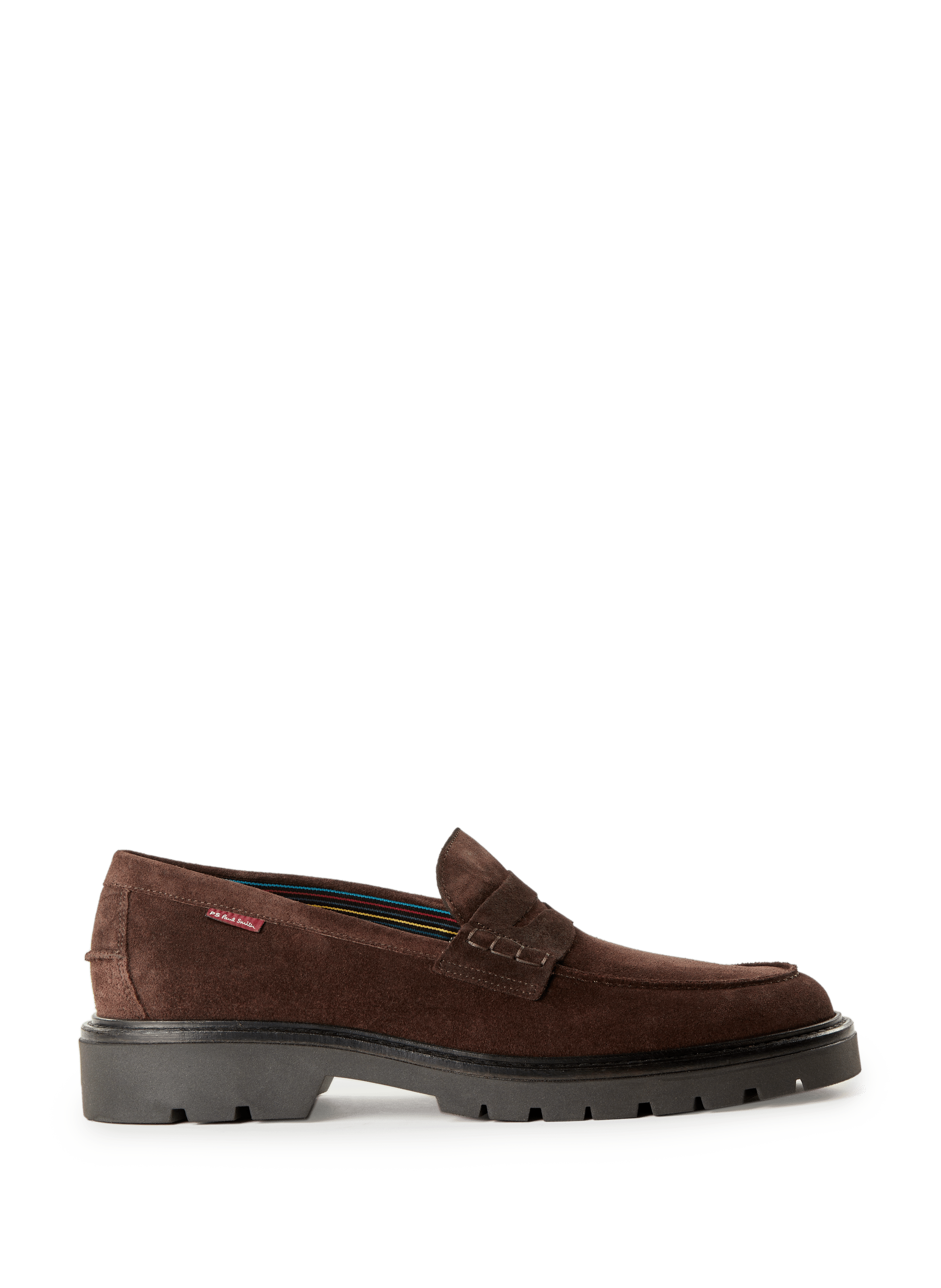 PAUL SMITH Suede leather moccasins Brown