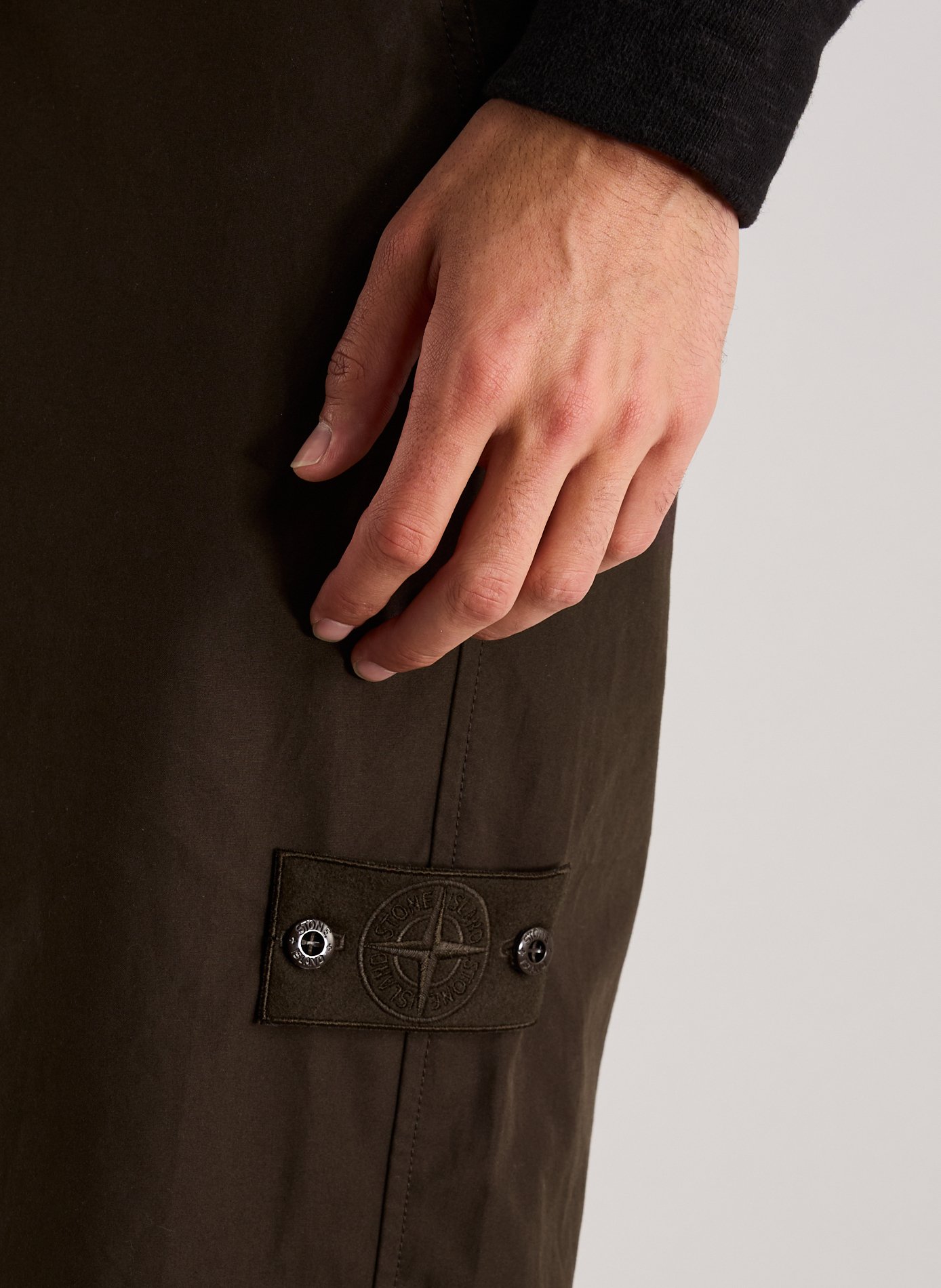 Loose cotton trousers STONE ISLAND Brown