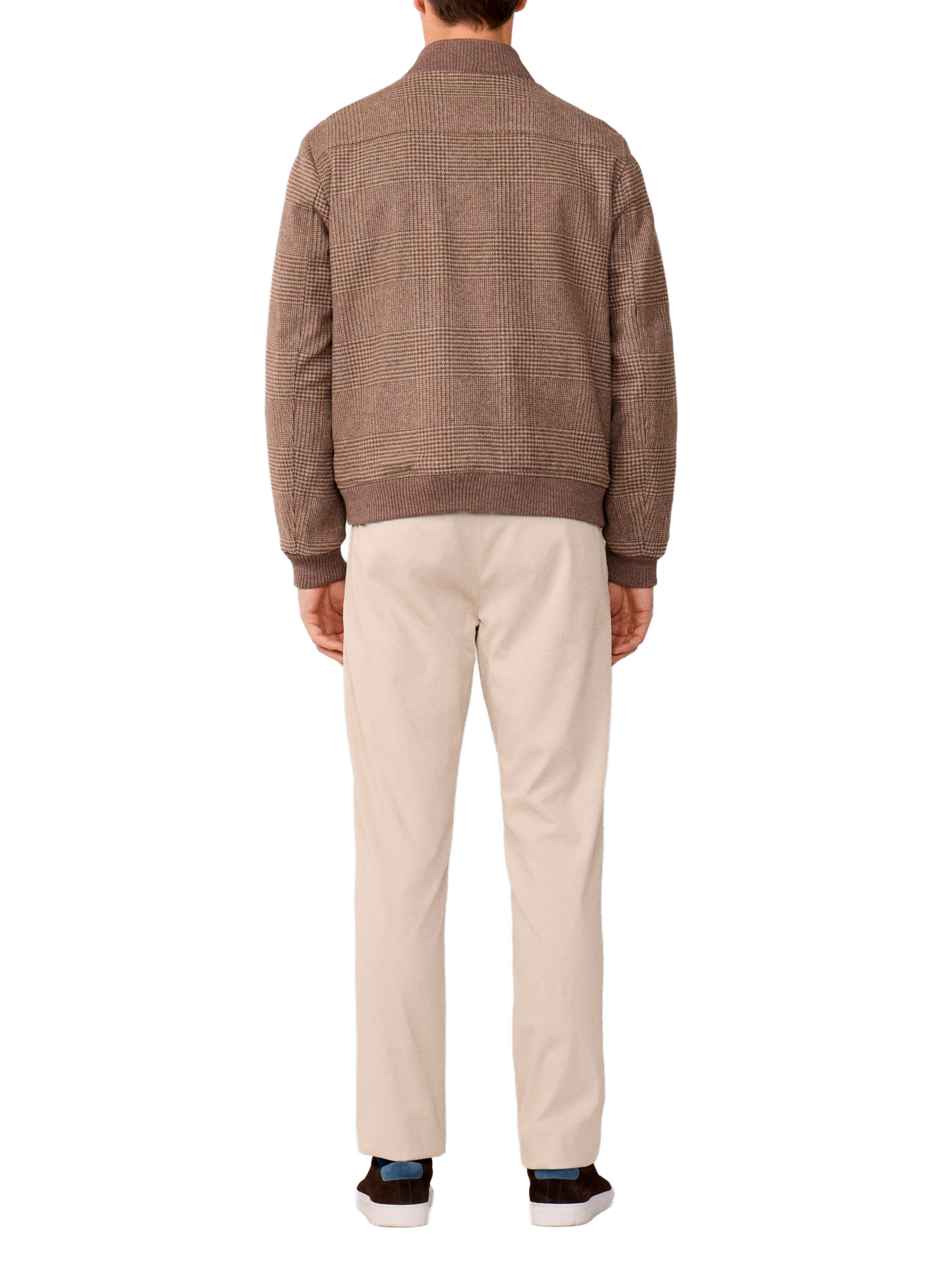 Blouson en laine mélangée Prince de Galles FACONNABLE Beige