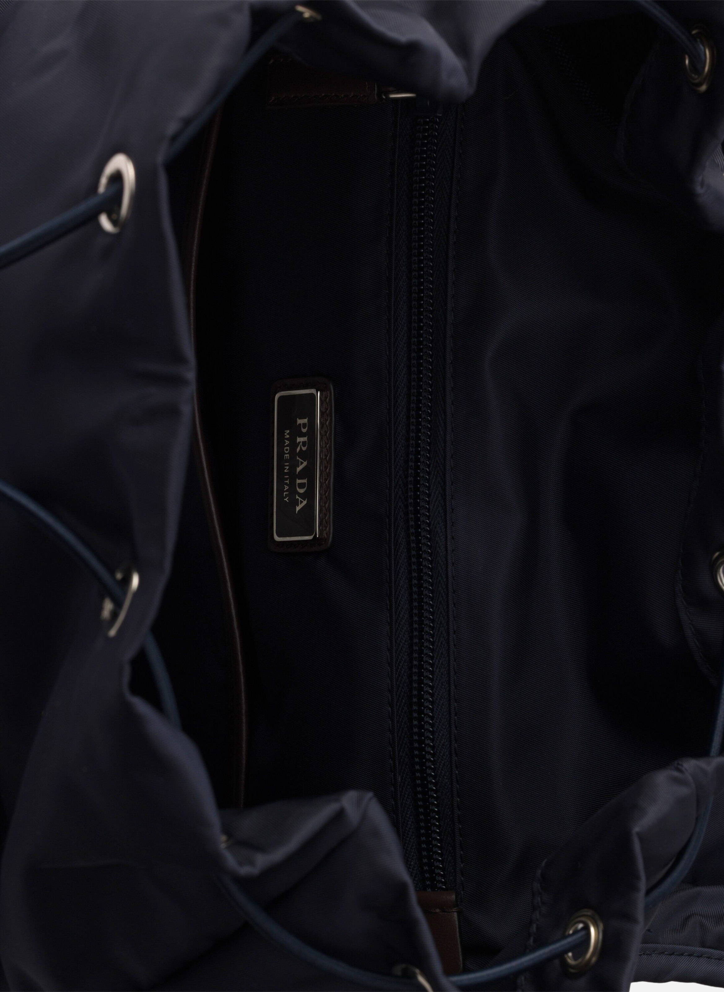 Sac à dos prada speedrock en re-nylon et cuir PRADA Bleu