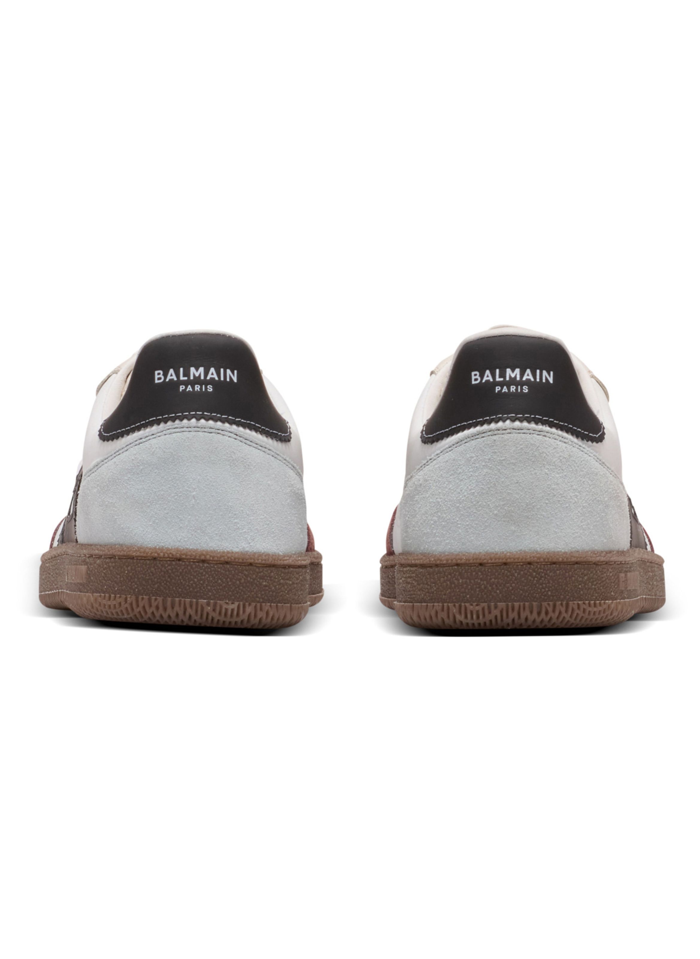 Baskets balmain swan en daim et nylon BALMAIN Blanc