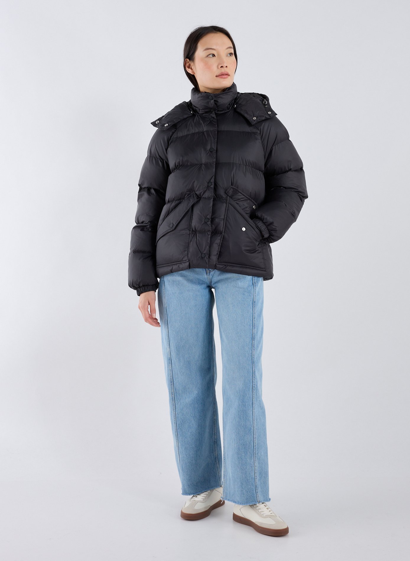 Doudoune matelassée à capuche amovible SAMSOE SAMSOE Noir