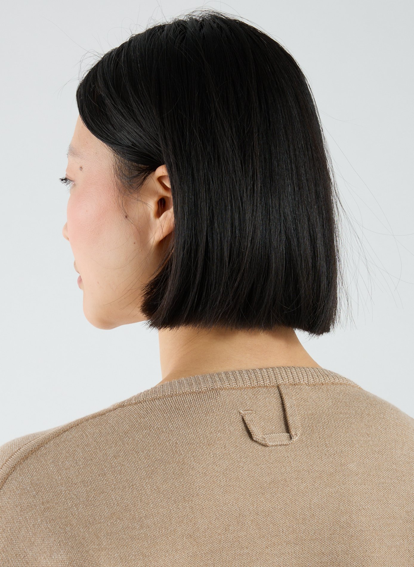 Gilet col rond en laine mérinos mélangée JACQUEMUS Beige