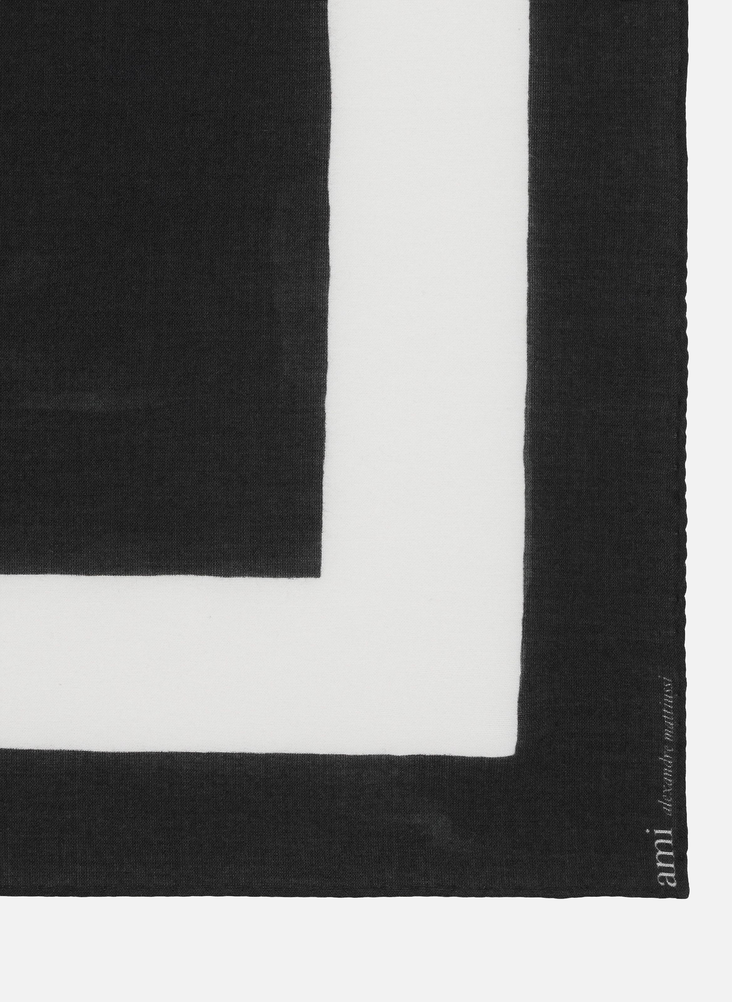 Foulard ami de coeur imprimé unisexe en coton AMI PARIS Noir