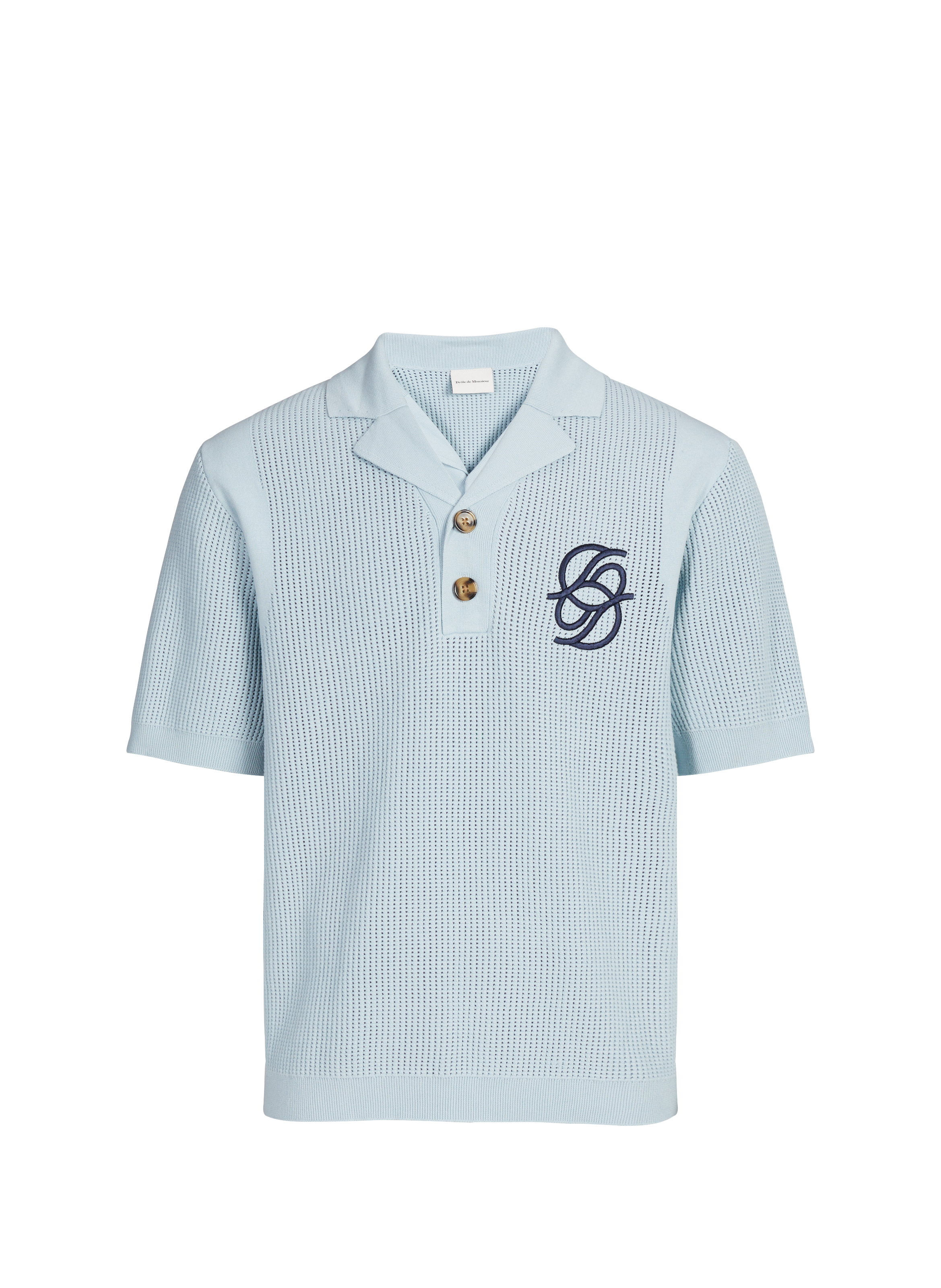 Polo à manches courtes en coton DROLE DE MONSIEUR Bleu