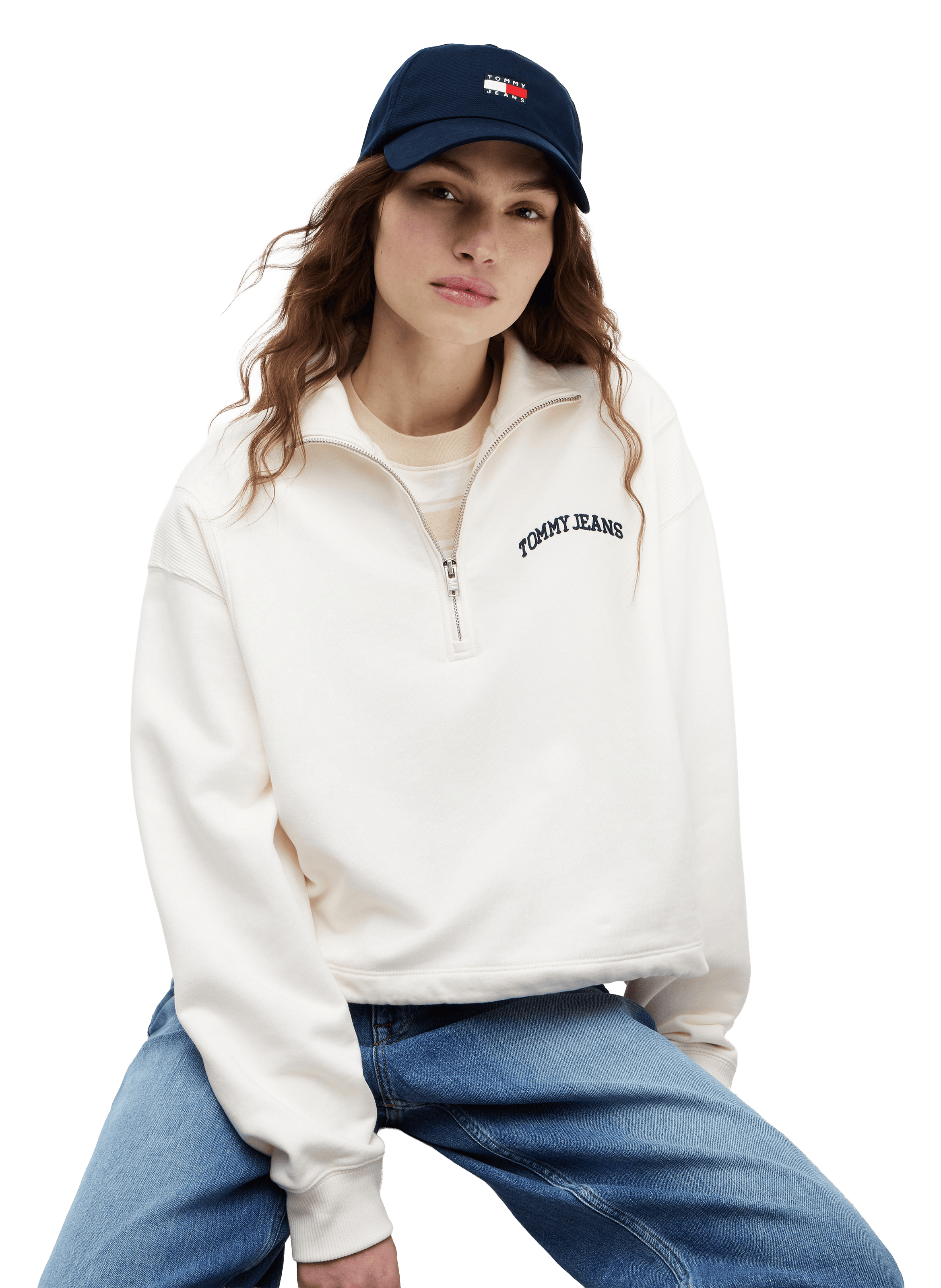 Casquette en coton avec logo TOMMY HILFIGER Bleu