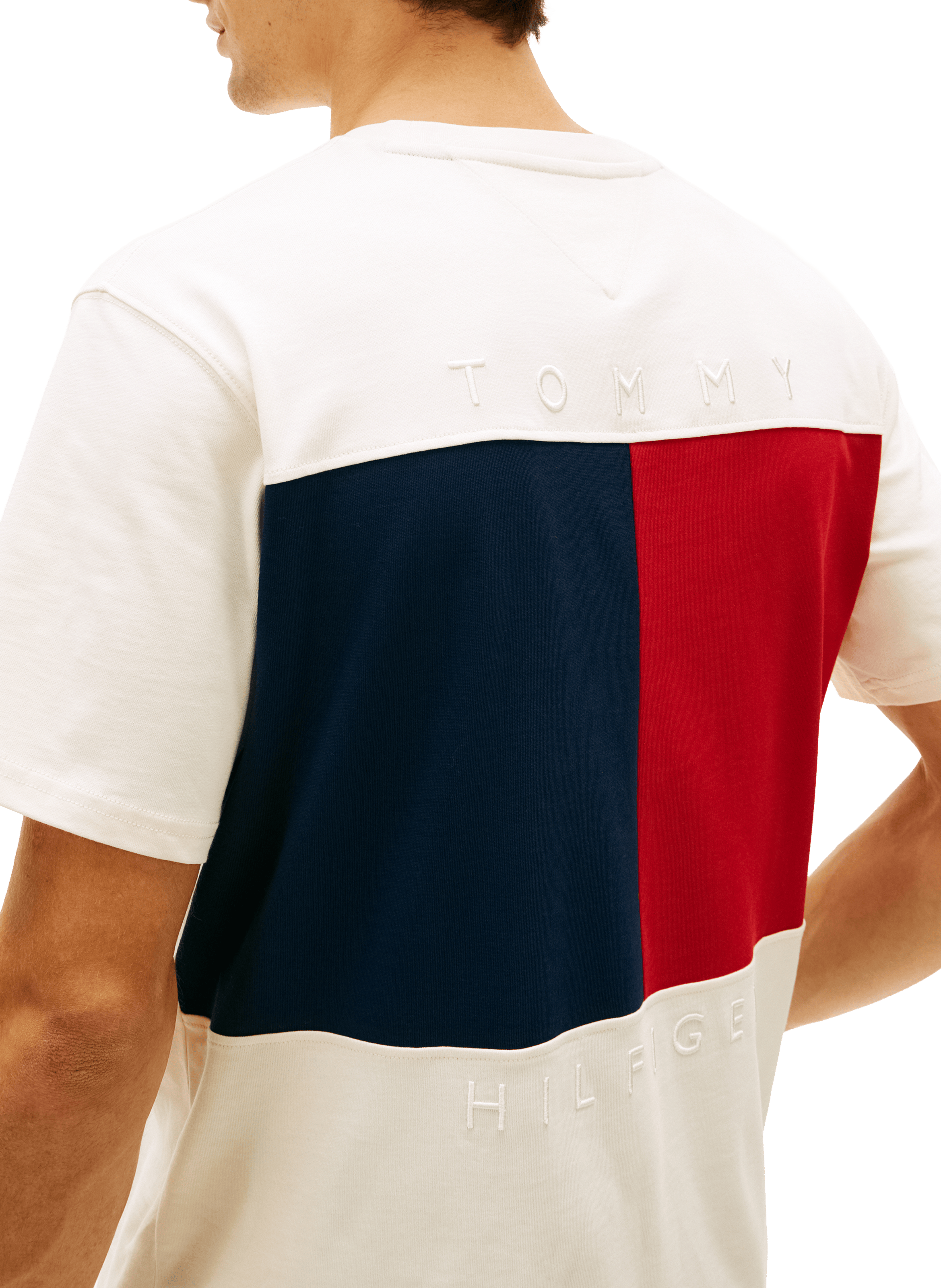 Straight-fit cotton T-shirt TOMMY HILFIGER Beige