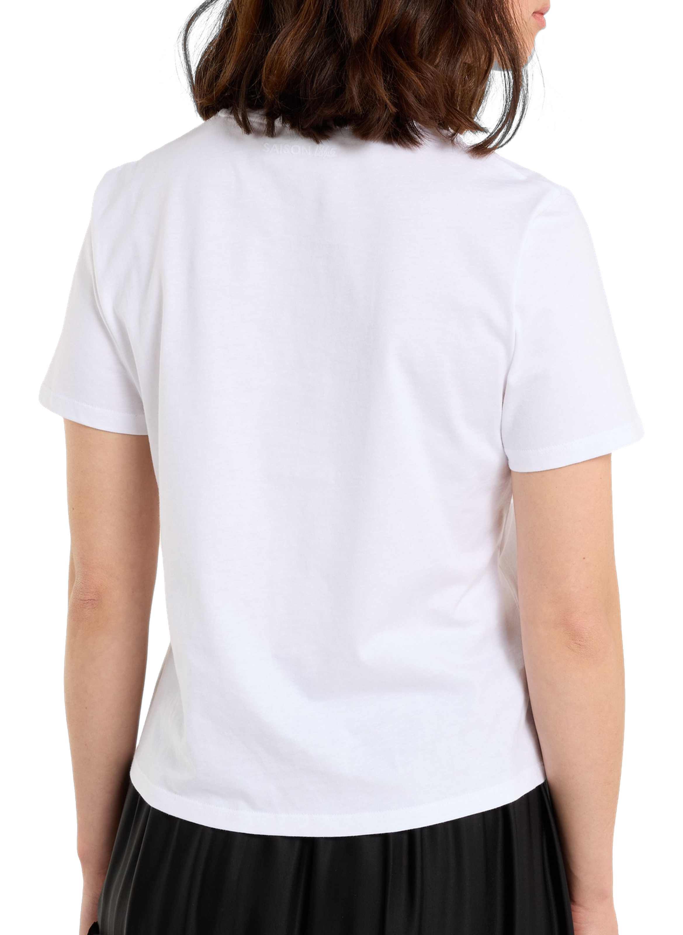 T-shirt court Acla en coton SAISON 1865 Blanc