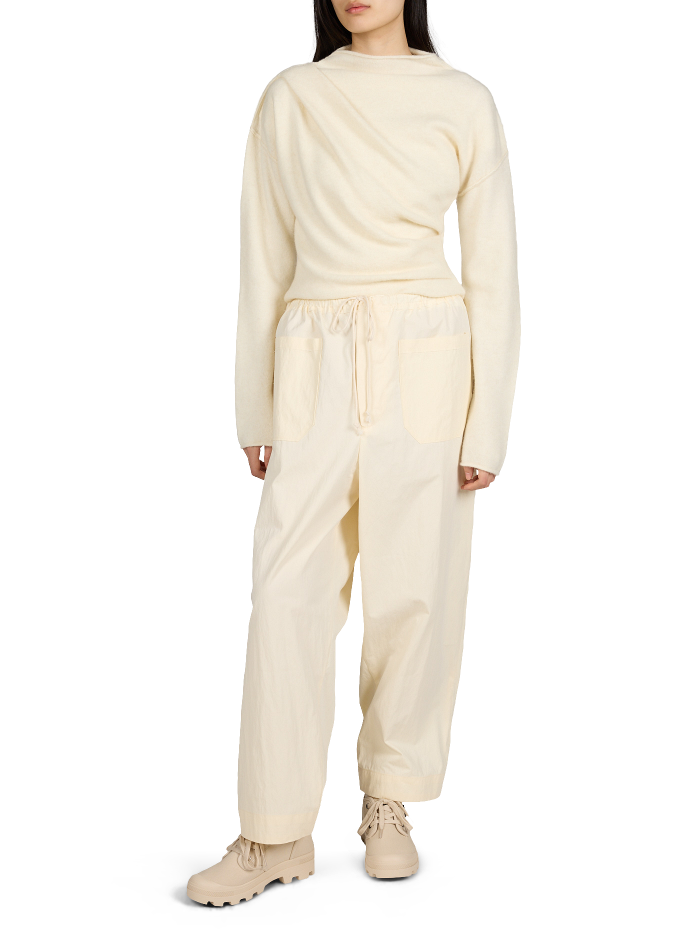 Merino wool and cashmere blend sweater HELMUT LANG White