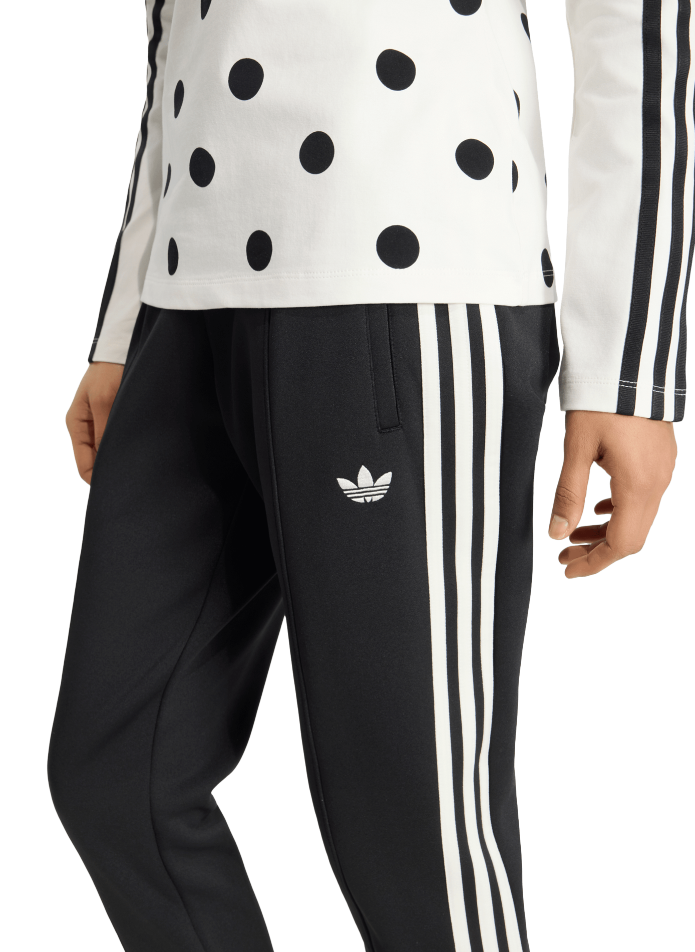 Pantacourt de survêtement en coton mélangé ADIDAS Noir