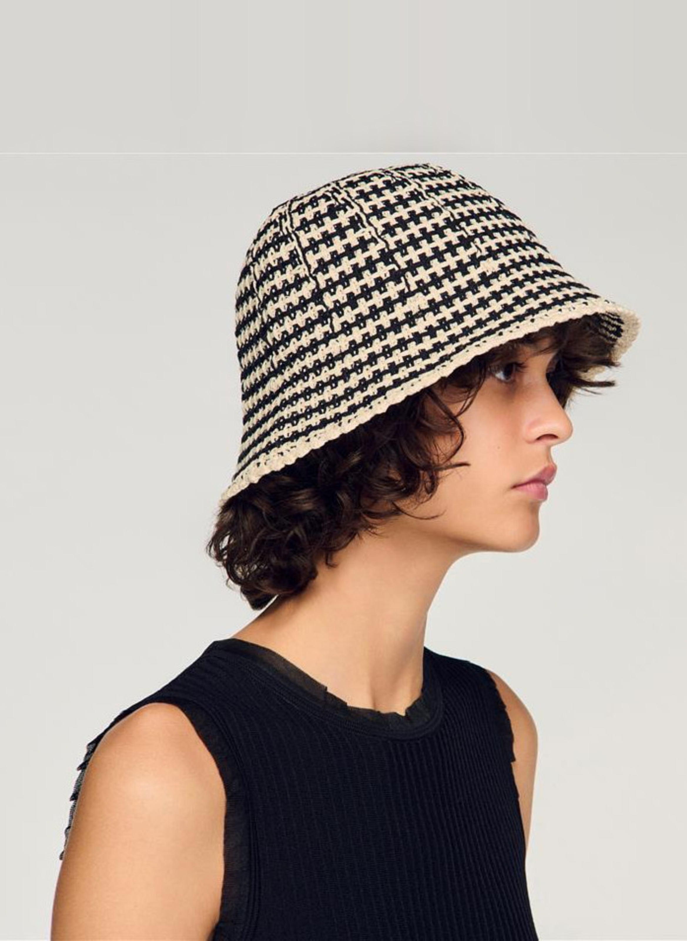 Bob en crochet SANDRO Blanc