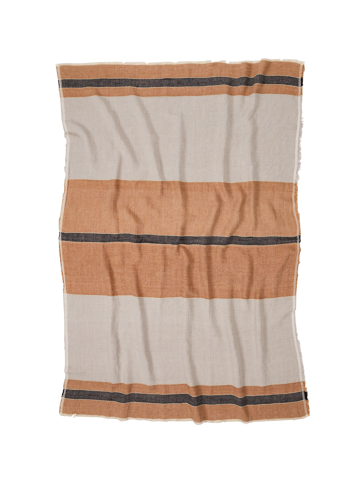 Linen plaid AU PRINTEMPS PARIS Brown