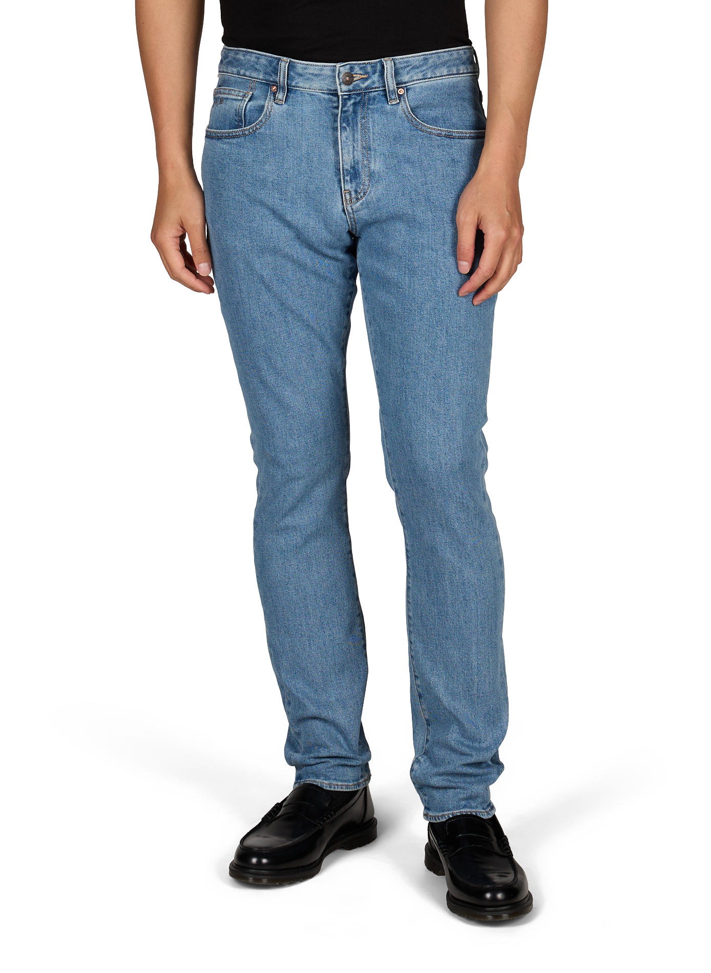 Jean skinny en denim stretch de coton ARMANI EXCHANGE Bleu