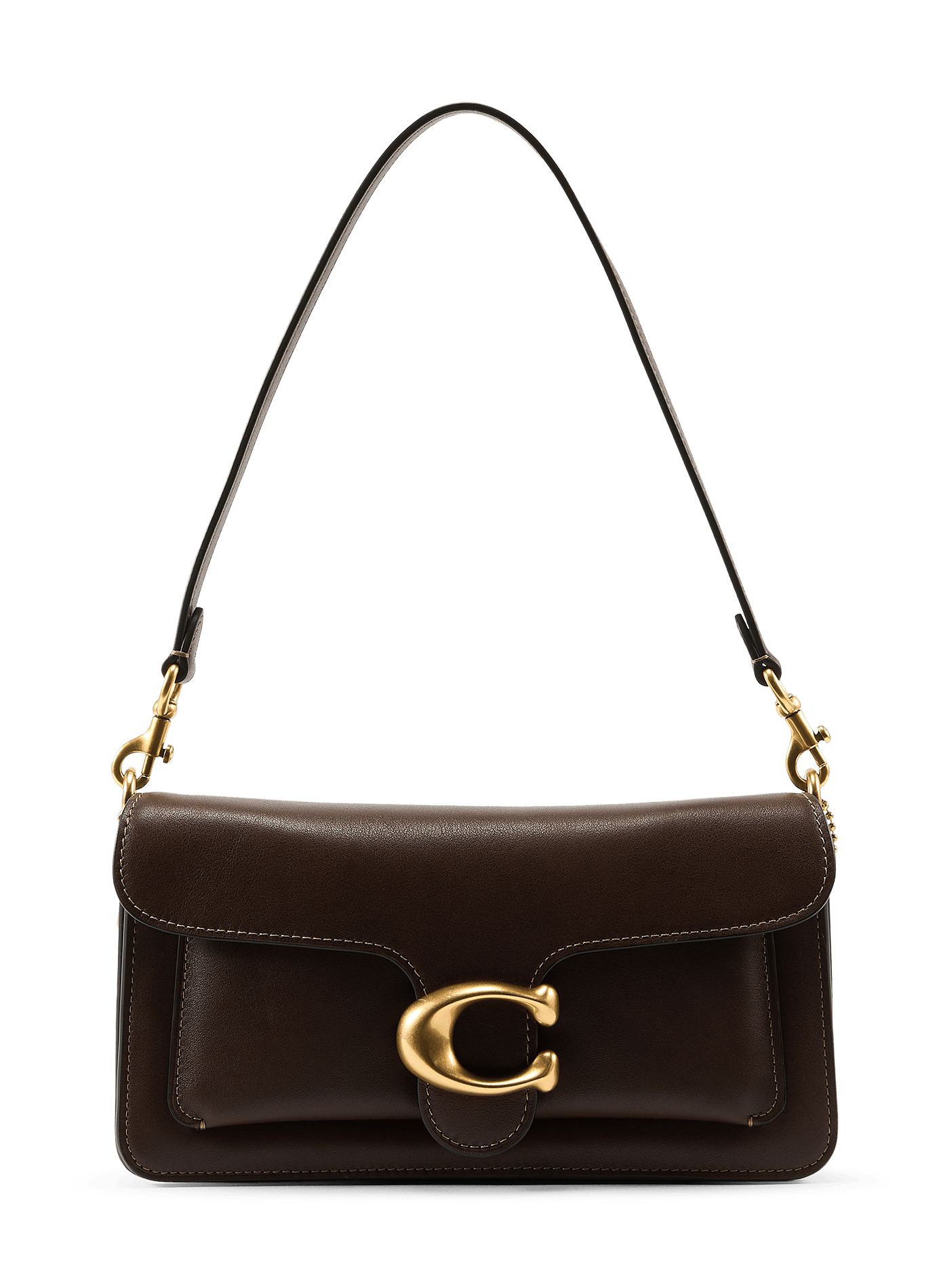 Sac bandoulière en cuir COACH Marron